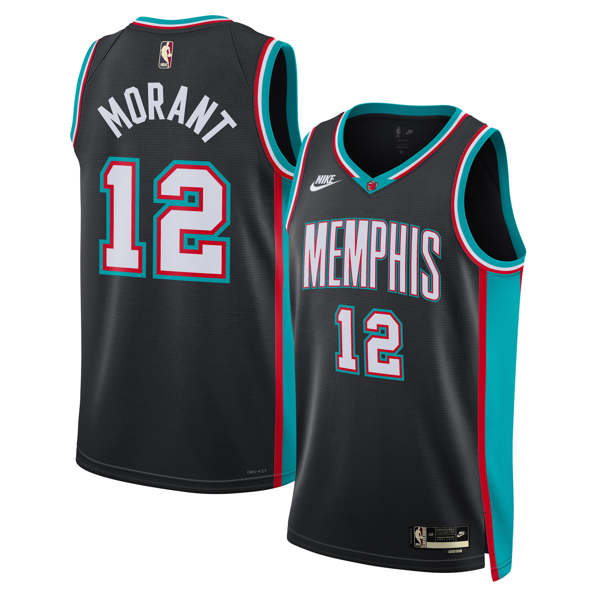 Ja Morant Memphis Grizzlies Unisex Swingman Jersey - Classic Edition - Black