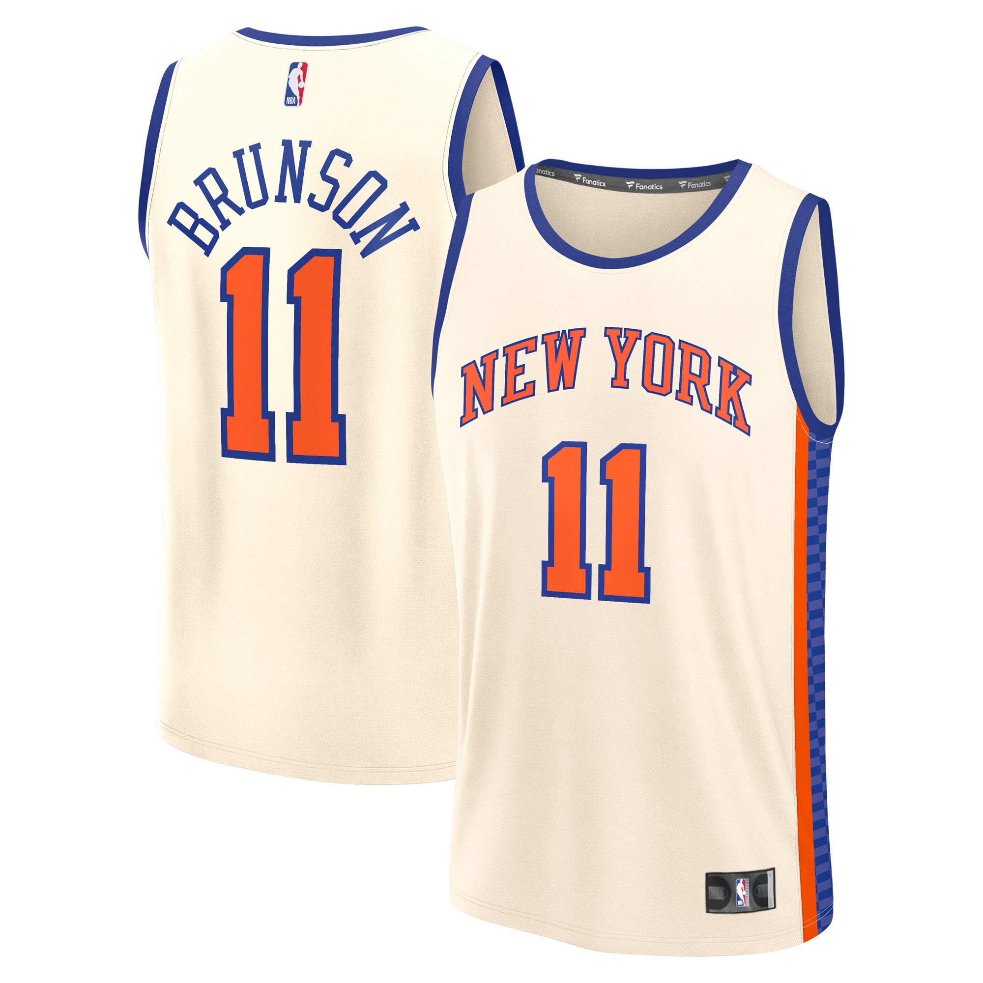 Jalen Brunson New York Knicks Fanatics 2025/26 City Edition Fast Break Jersey - Cream