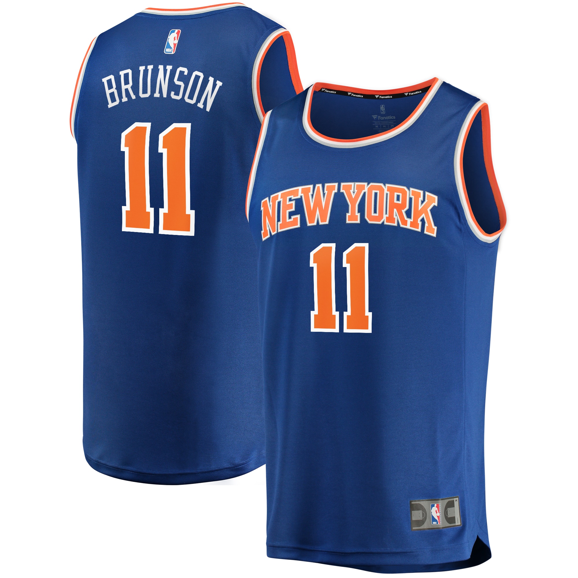 Jalen Brunson New York Knicks Fanatics Fast Break Jersey - Icon Edition - Blue