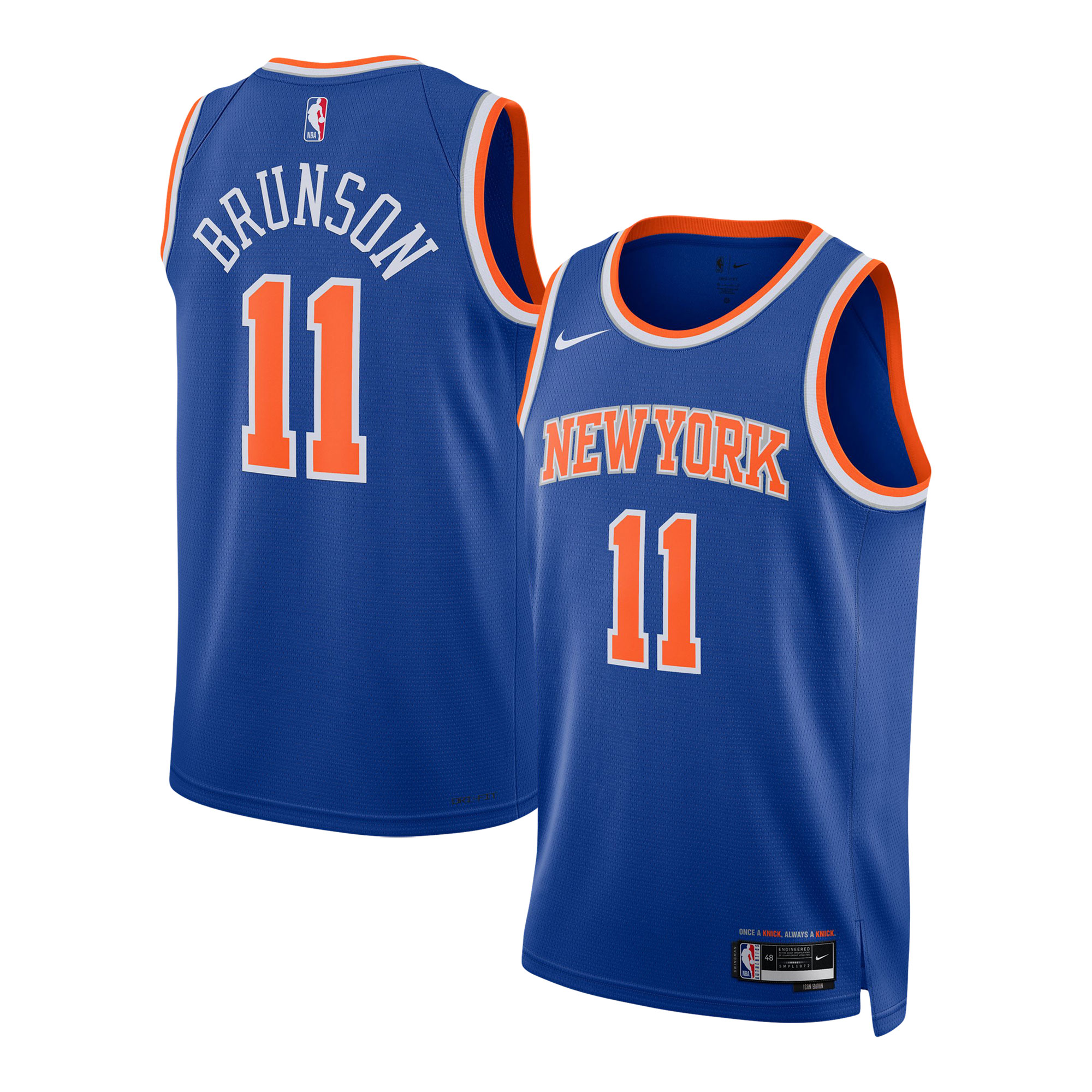 Jalen Brunson New York Knicks Unisex Swingman Jersey - Icon Edition