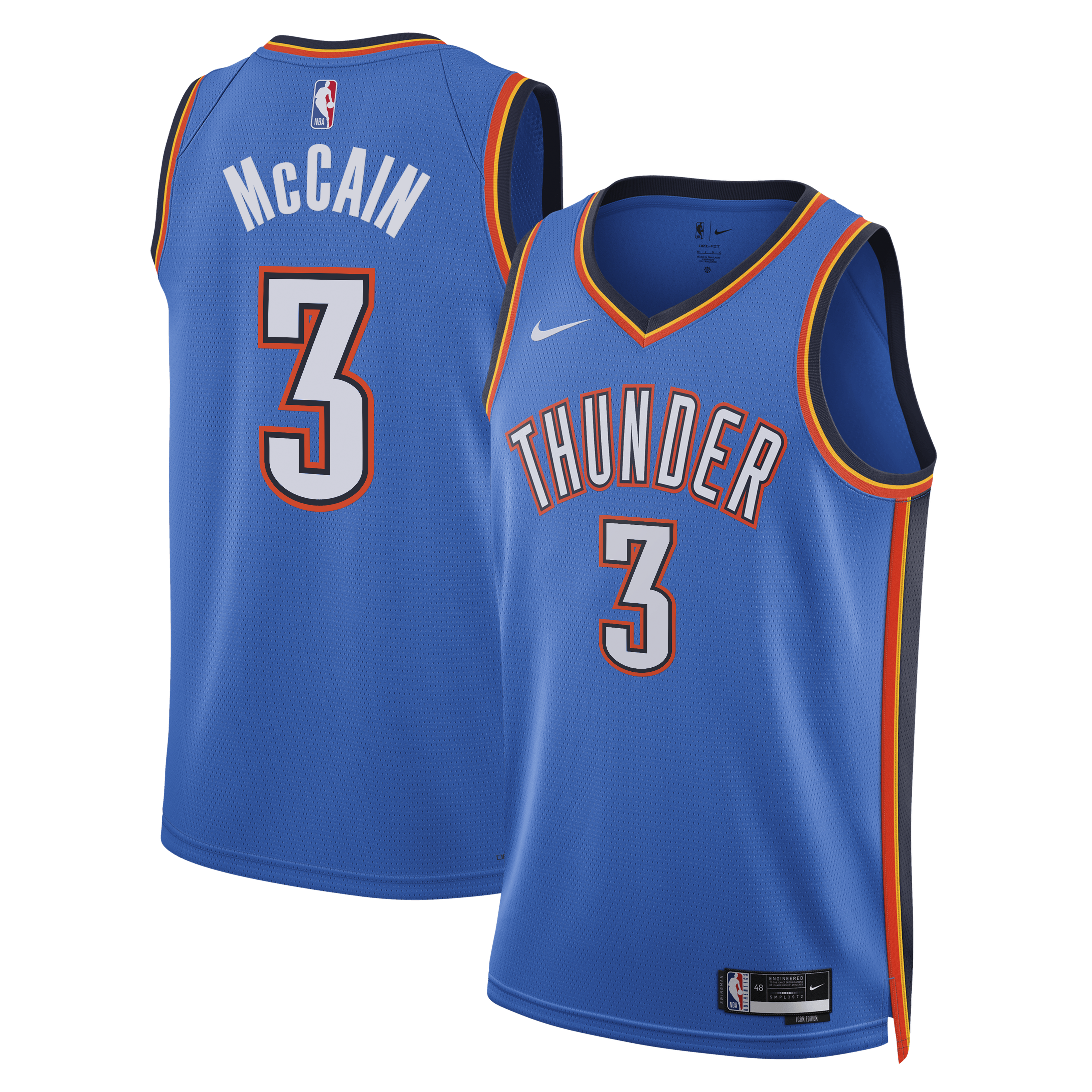 Jared McCain Oklahoma City Thunder Unisex Swingman Jersey - Icon Edition - Blue