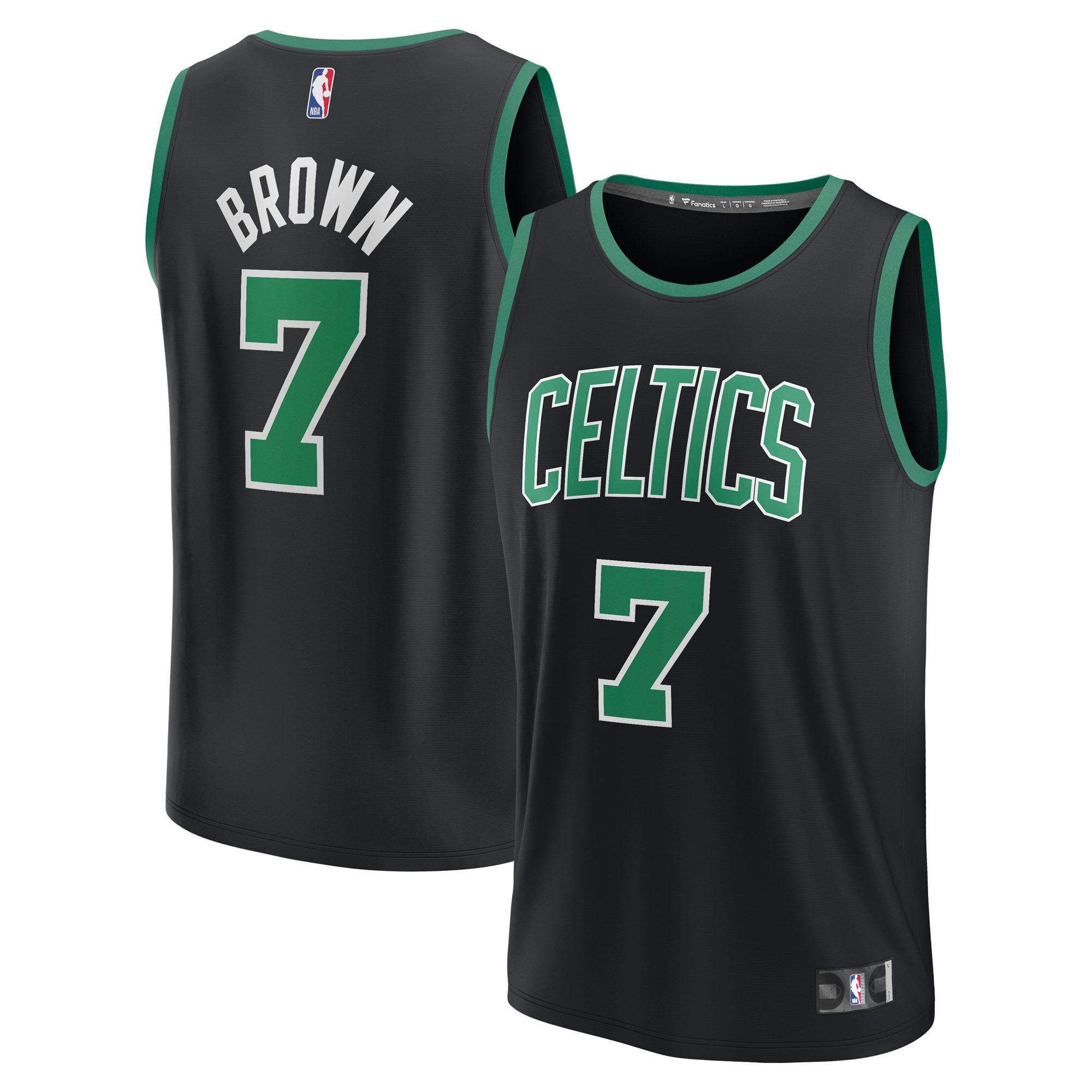 Jaylen Brown Boston Celtics Fanatics Fast Break Player Jersey - Statement Edition - Black