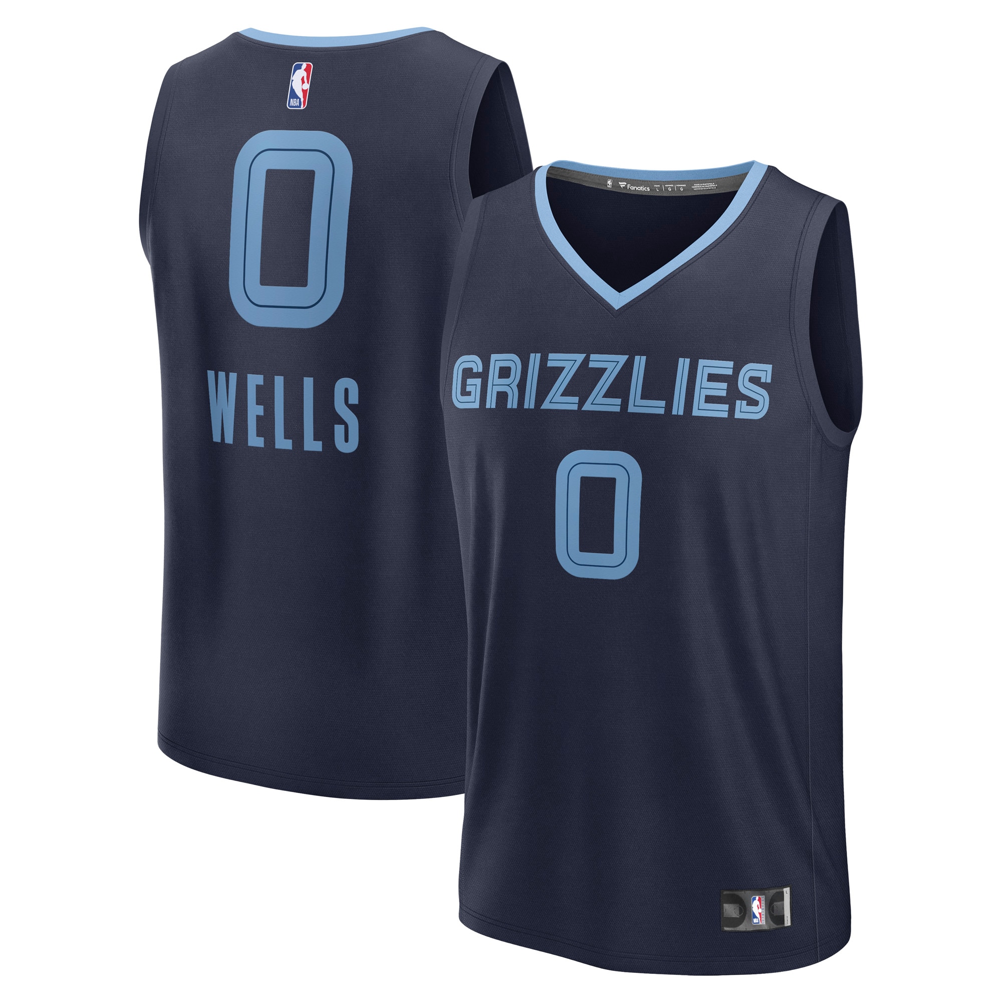 Jaylen Wells Memphis Grizzlies Fanatics Fast Break Player Jersey - Icon Edition - Navy
