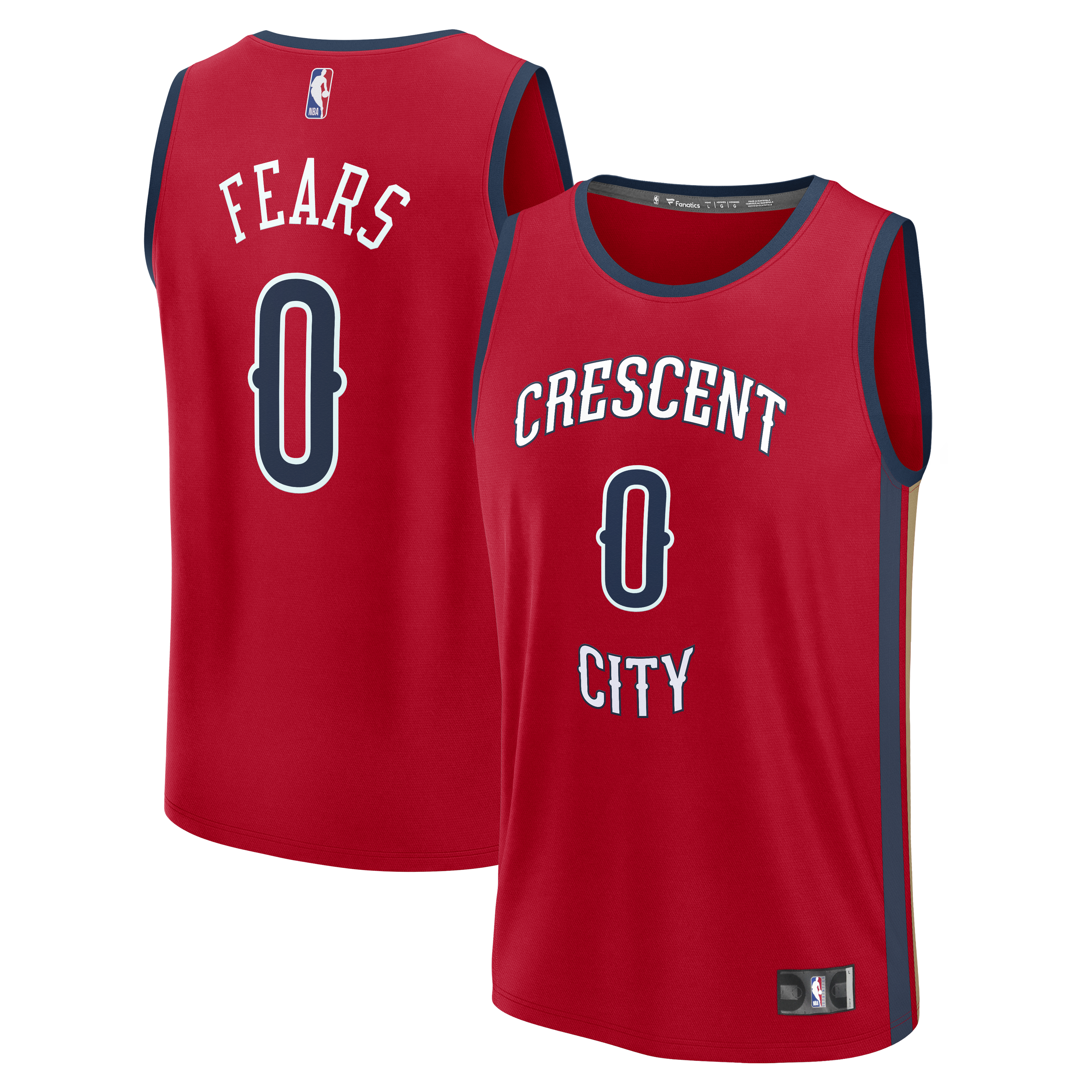 Jeremiah Fears New Orleans Pelicans Fanatics Fast Break Player Jersey - Statement Edition - Red