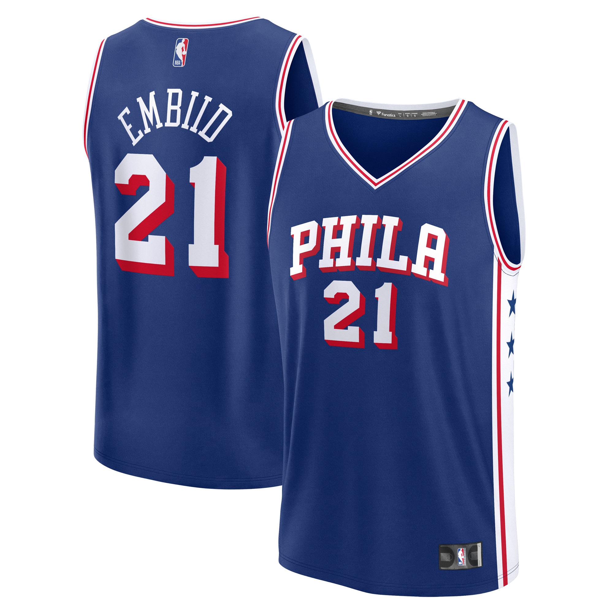 Joel Embiid Philadelphia 76ers Fanatics Fast Break Player Jersey - Icon Edition - Royal