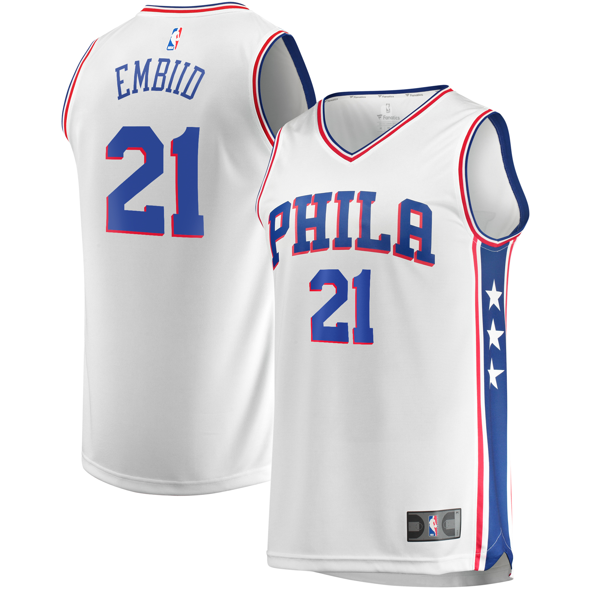 Joel Embiid Philadelphia 76ers Fanatics Jersey - Association Edition