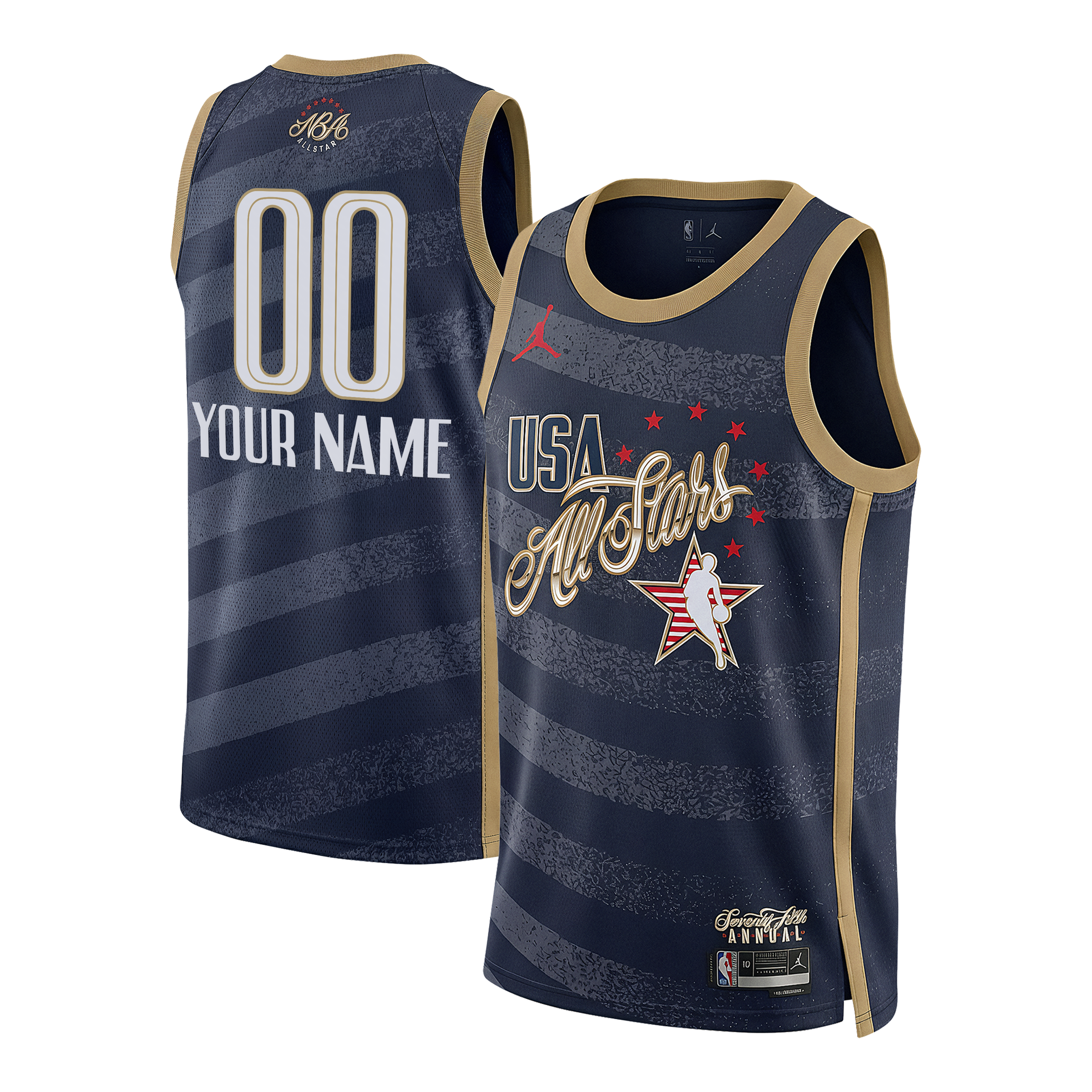 Jordan Brand Unisex 2026 All-Star Game Swingman Custom Jersey - Navy