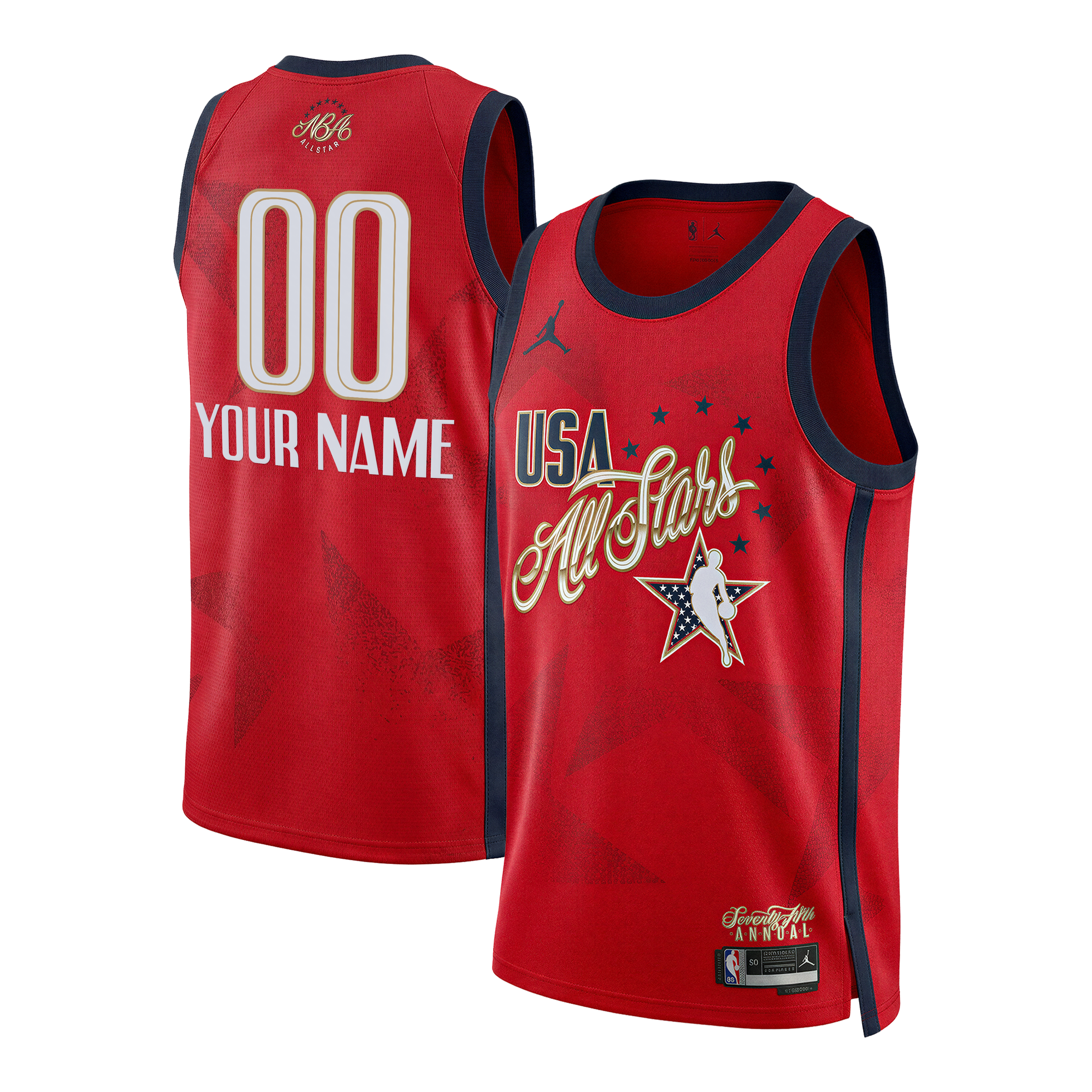 Jordan Brand Unisex 2026 All-Star Game Swingman Custom Jersey - Red
