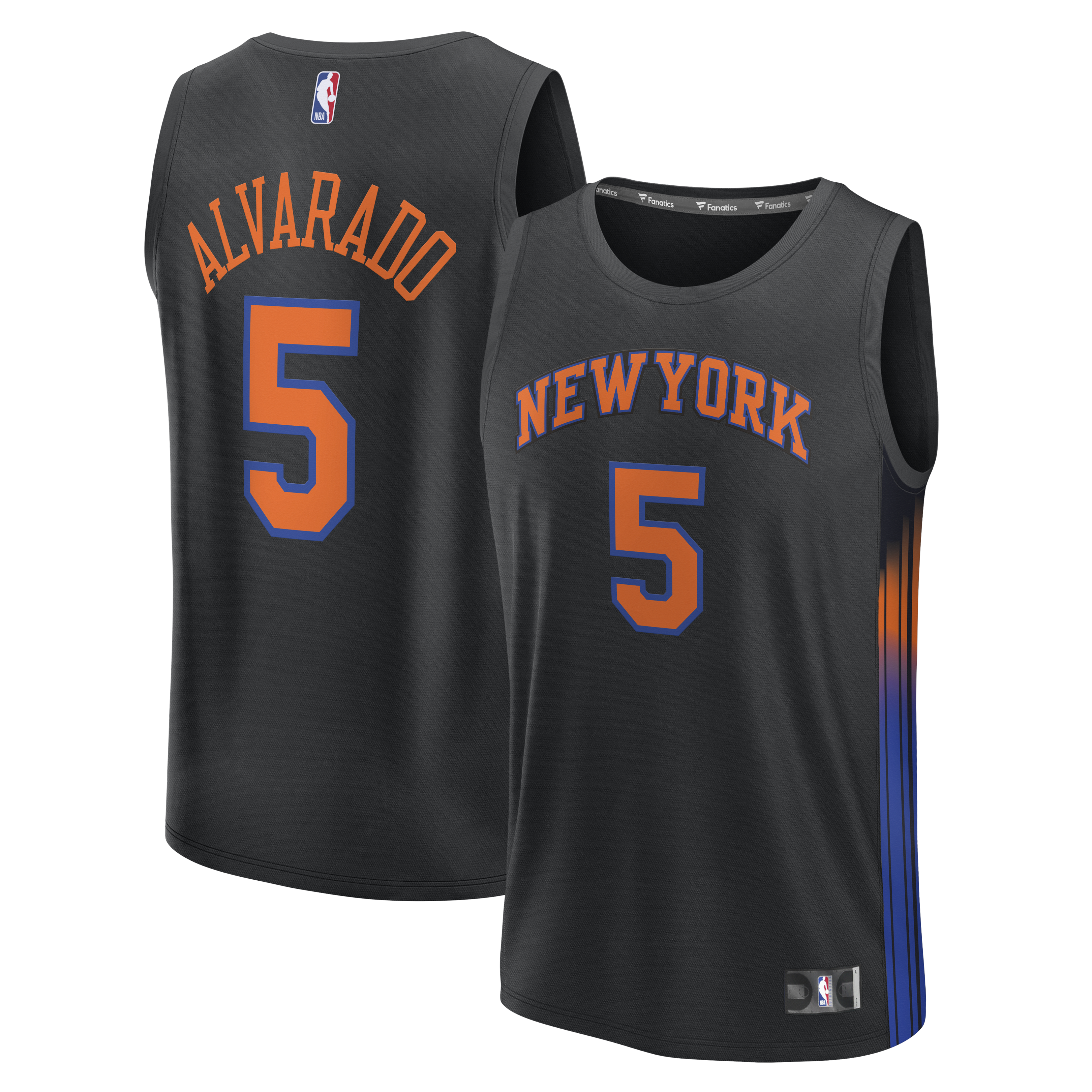 Jose Alvarado New York Knicks Fanatics Fast Break Jersey - Black - Statement Edition
