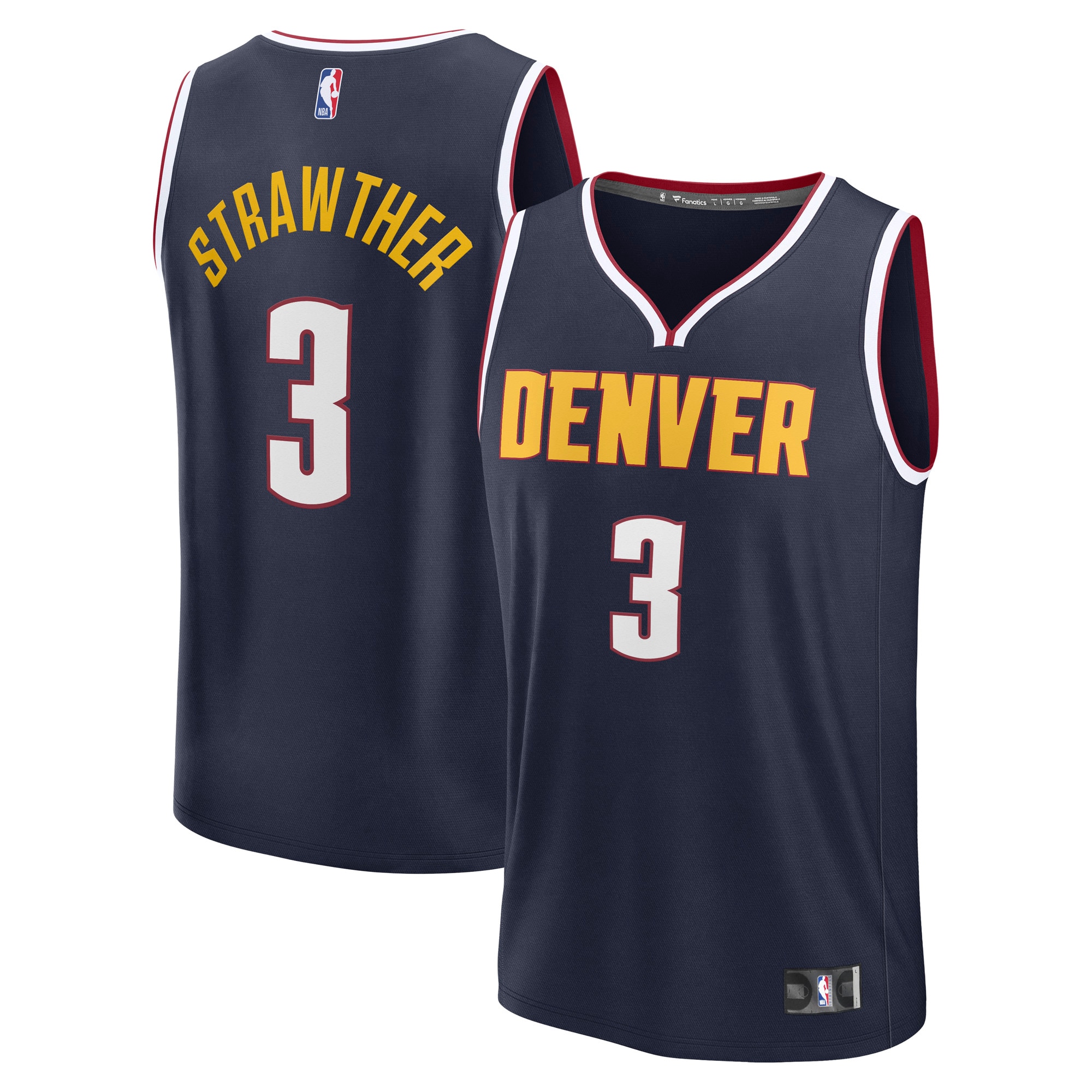 Julian Strawther Denver Nuggets Fanatics Fast Break Player Jersey - Icon Edition - Navy