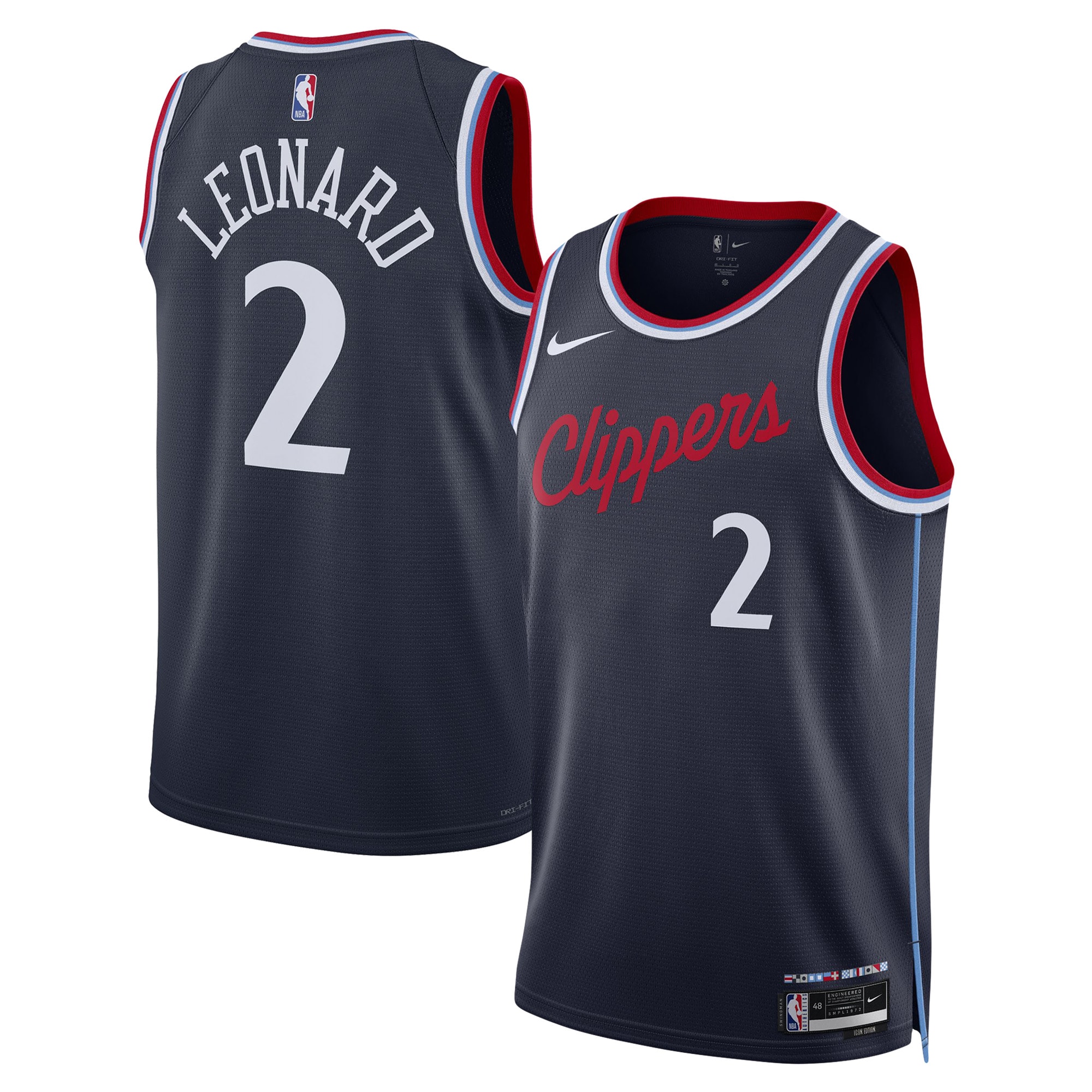 Kawhi Leonard LA Clippers Unisex 2024/25 Swingman Jersey - Navy - Icon Edition