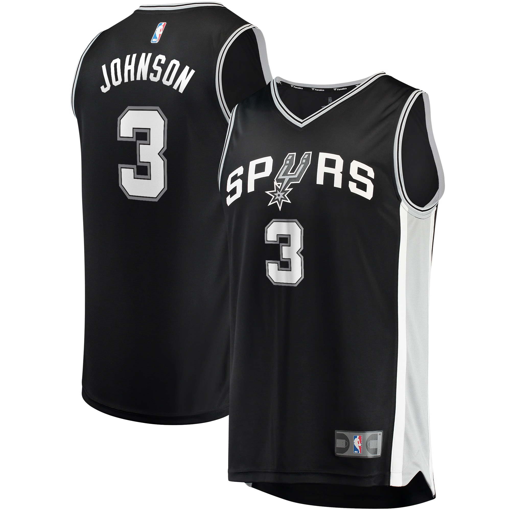 Keldon Johnson San Antonio Spurs Fanatics Fast Break Jersey Black - Icon Edition