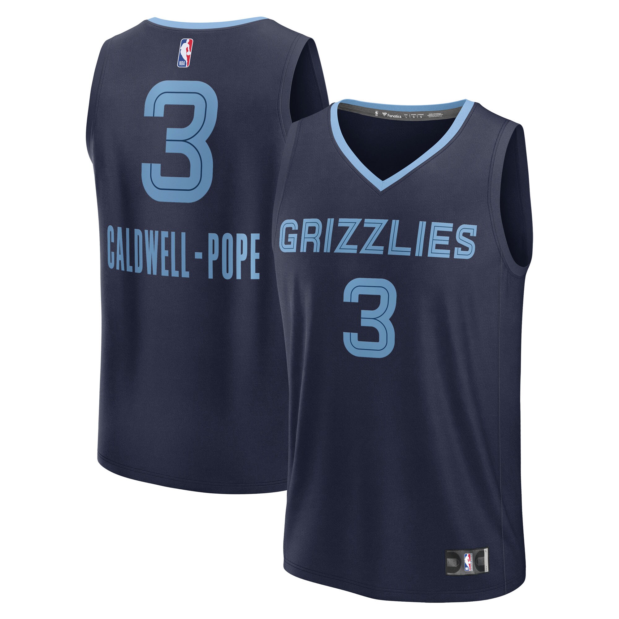 Kentavious Caldwell-Pope Memphis Grizzlies Fanatics Fast Break Player Jersey - Icon Edition - Navy