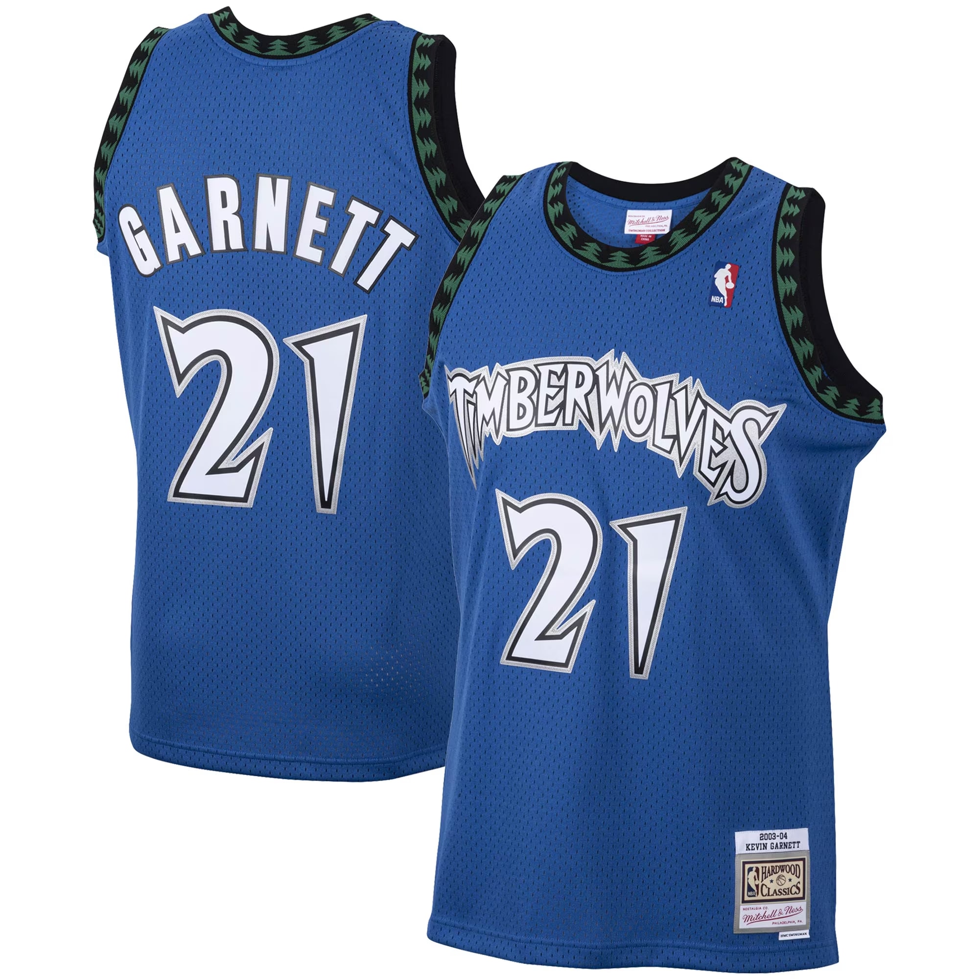 Kevin Garnett Minnesota Timberwolves Big & Tall 2003/04 Hardwood Classics Swingman Jersey - Blue