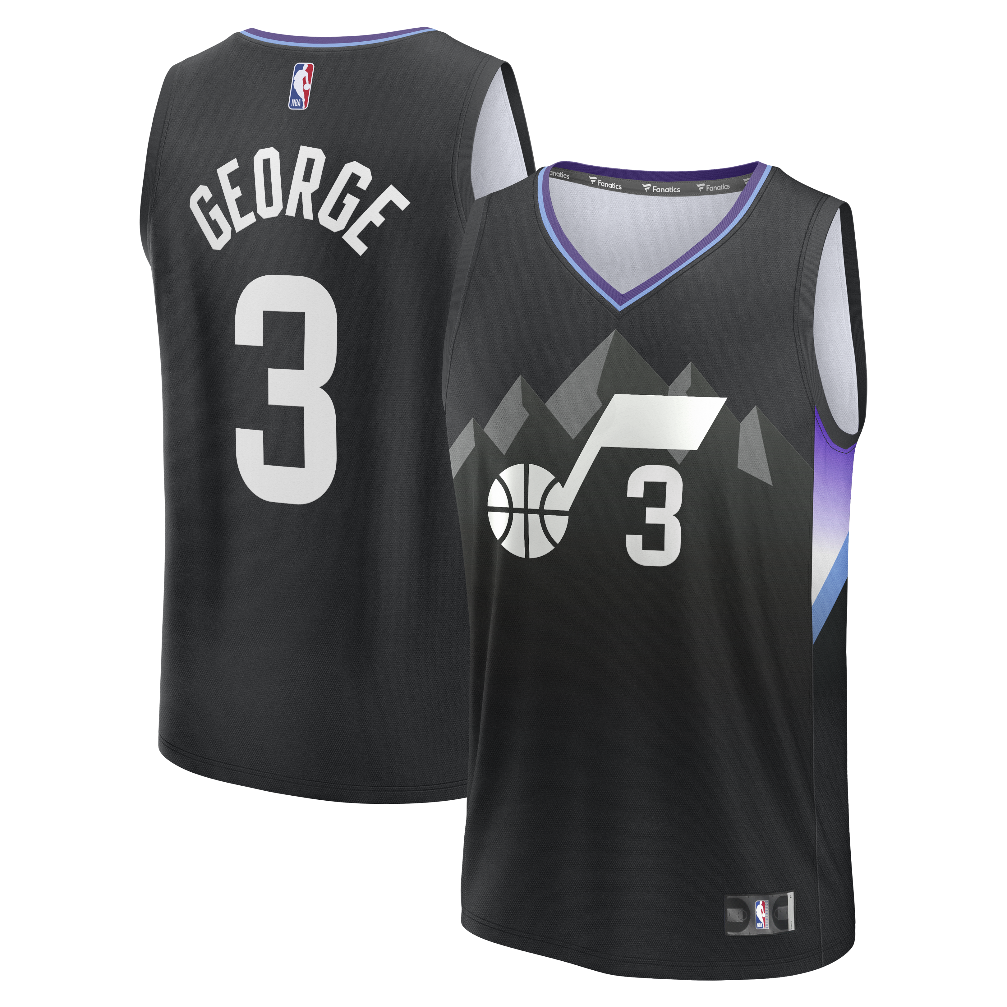 Keyonte George Utah Jazz Fanatics Fast Break Jersey - Statement Edition - Black