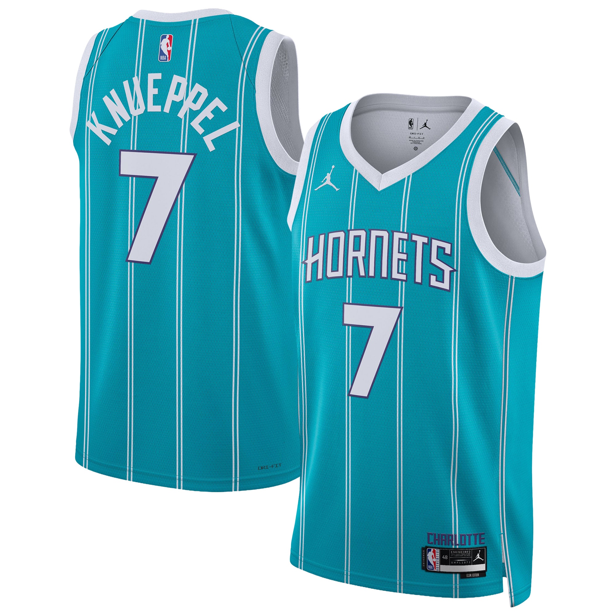 Kon Knueppel Charlotte Hornets Jordan Brand Unisex Swingman Jersey - Icon Edition - Teal