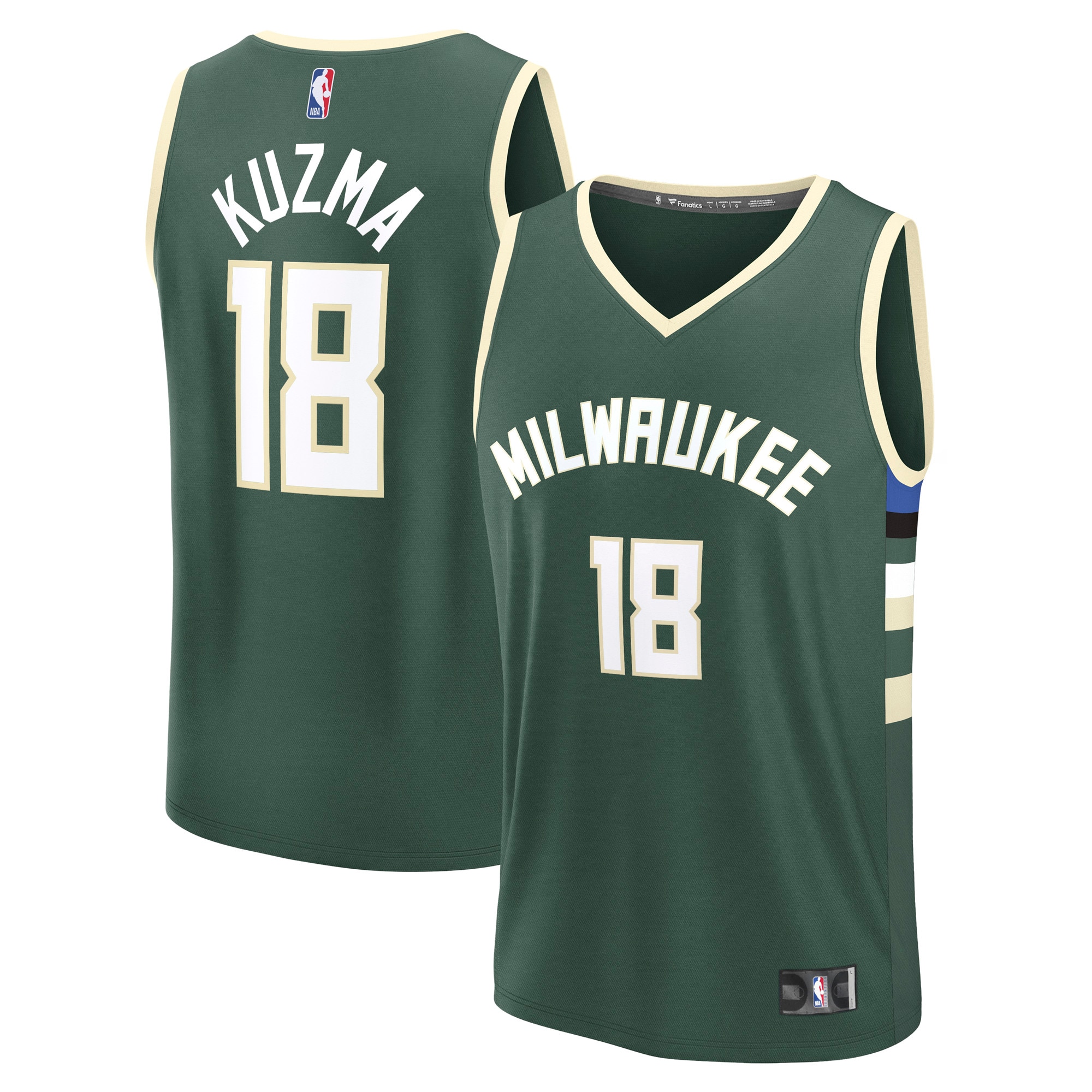 Kyle Kuzma Milwaukee Bucks Fanatics Fast Break Player Jersey - Icon Edition - Hunter Green