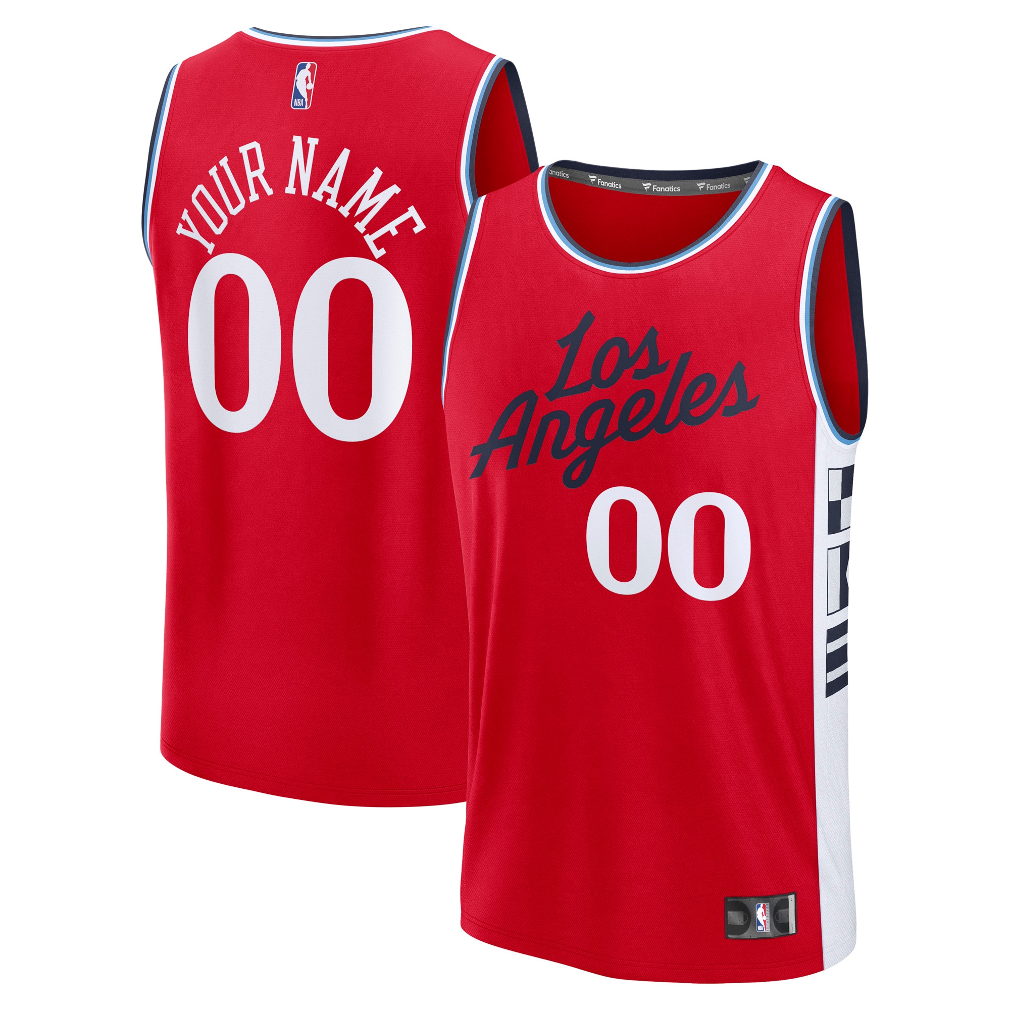LA Clippers Fanatics Fast Break Custom Jersey - Statement Edition