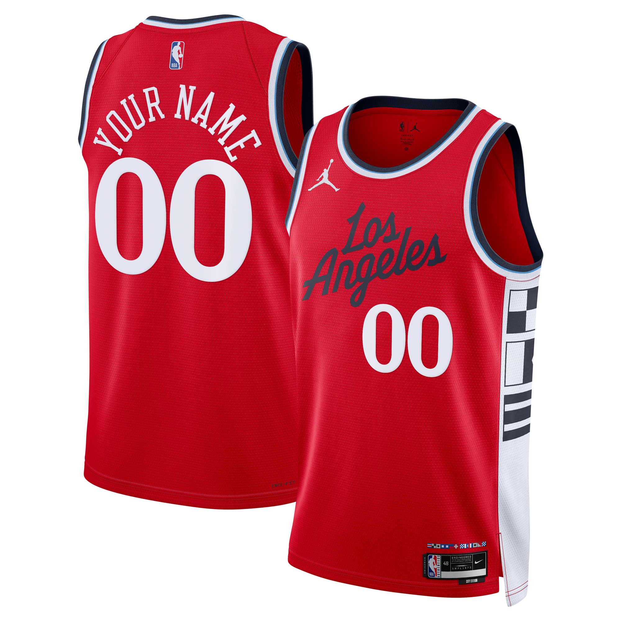  LA Clippers Jordan Brand Unisex 2024/25 Custom Swingman Jersey - Statement Edition - Red