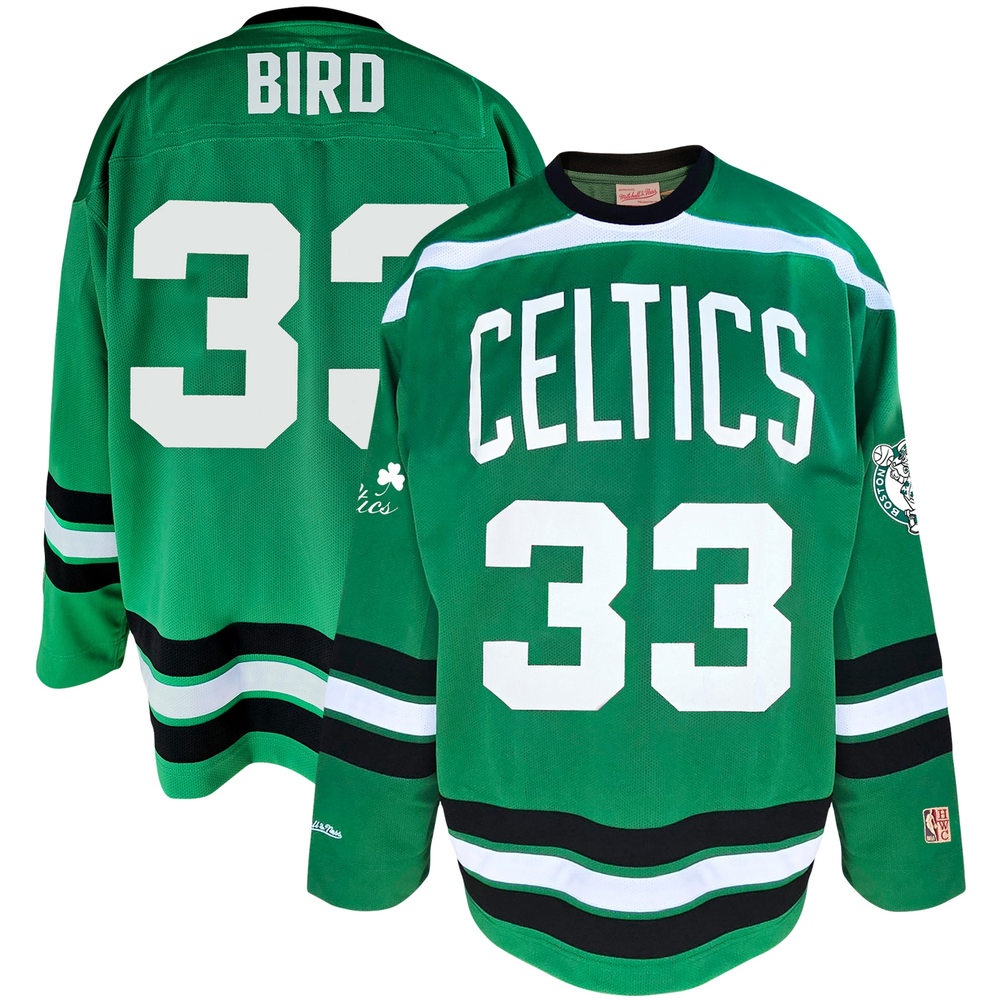 Larry Bird Boston Celtics Big & Tall Hockey Jersey - Kelly Green