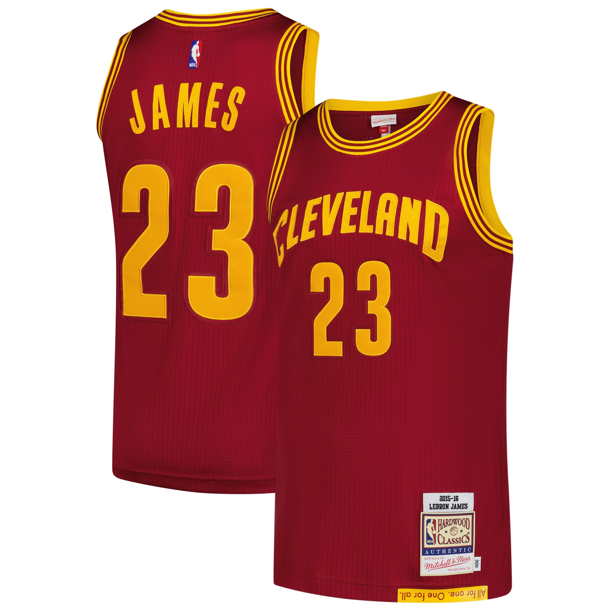 LeBron James Cleveland Cavaliers Hardwood Classics 2015/16 Jersey - Wine