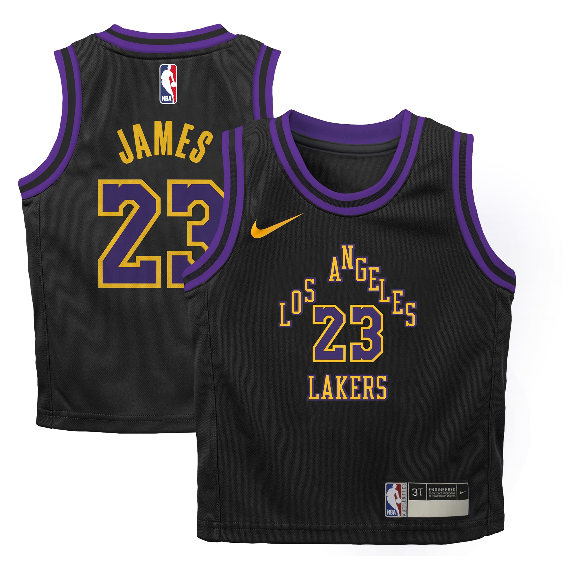 LeBron James Los Angeles Lakers Preschool 2025/26 City Edition Swingman Jersey - Black