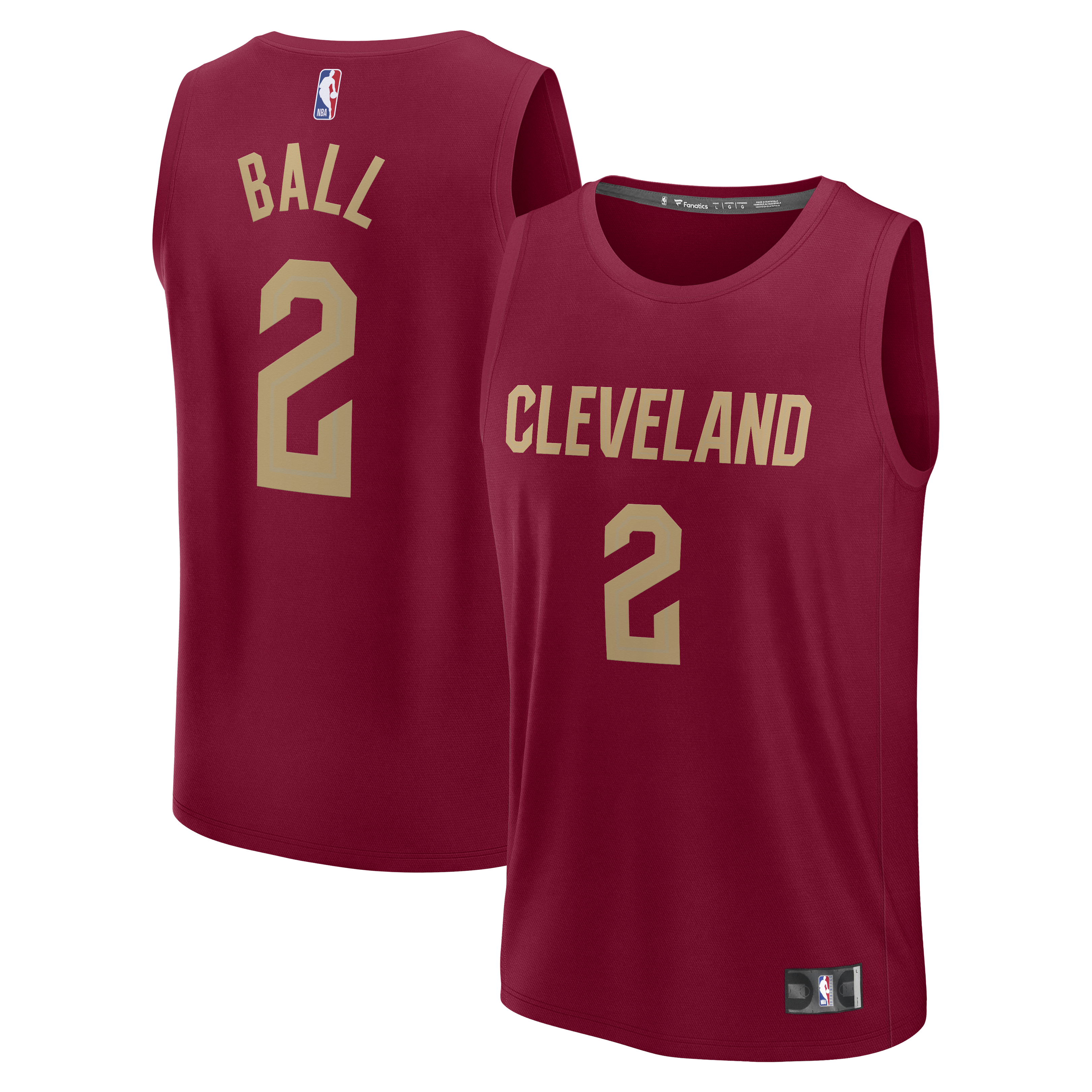 Lonzo Ball Cleveland Cavaliers Fanatics Fast Break Jersey - Wine - Icon Edition