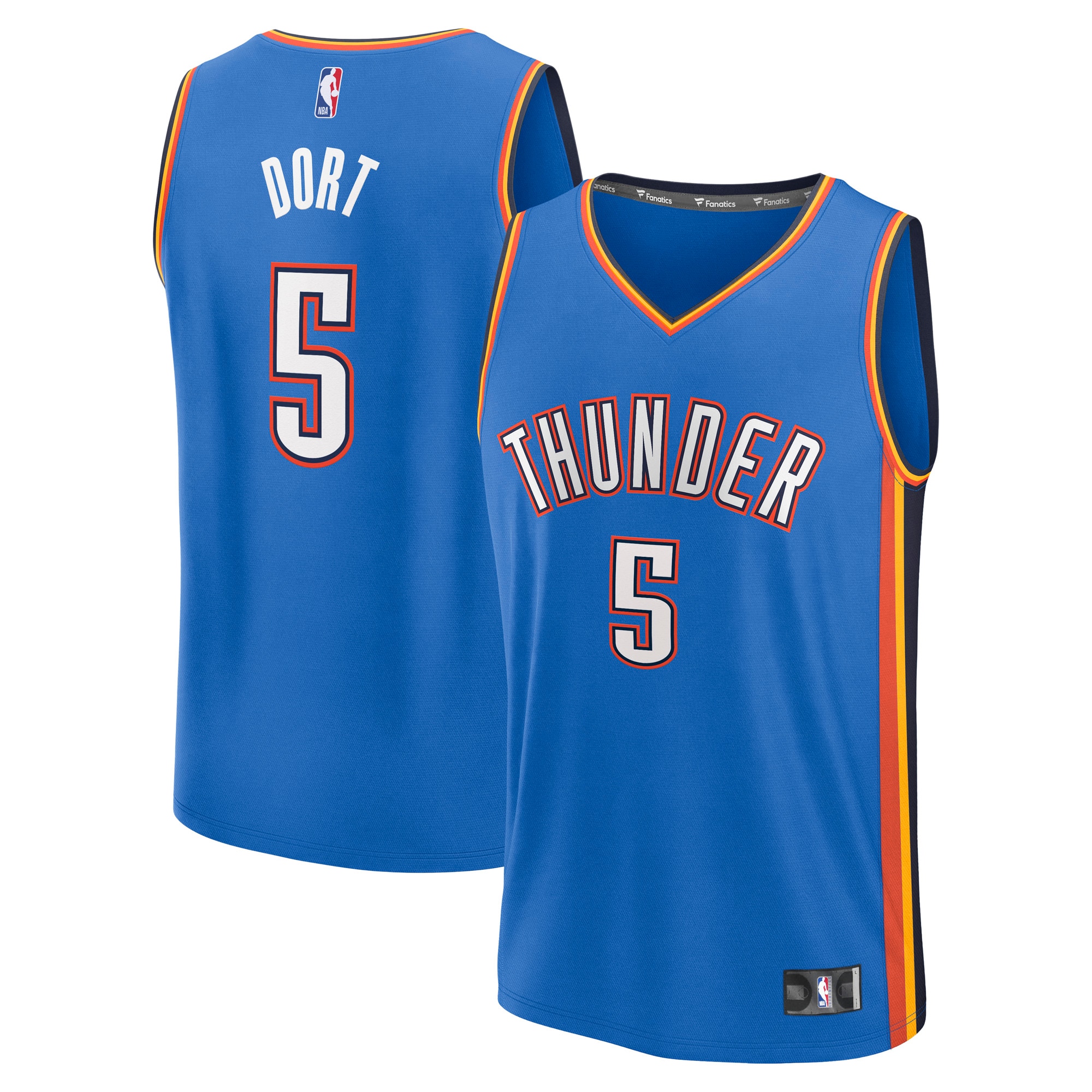 Luguentz Dort Oklahoma City Thunder Fanatics Fast Break Player Jersey - Icon Edition - Blue