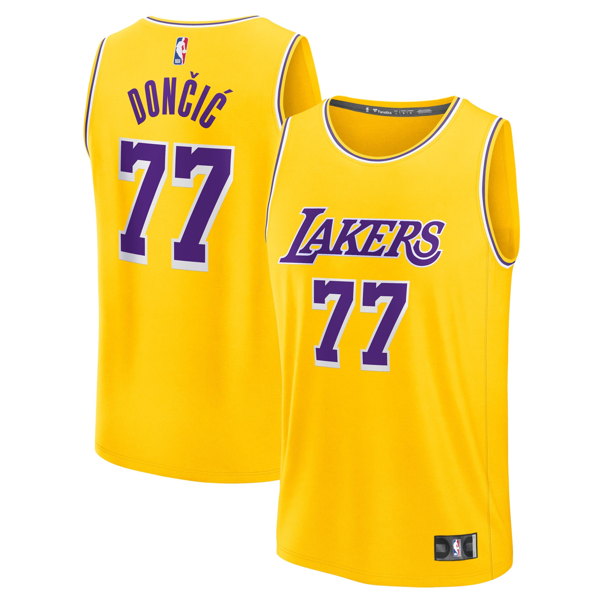 Luka Dončić Los Angeles Lakers Fanatics Big & Tall Fast Break Player Jersey - Gold - Icon Edition