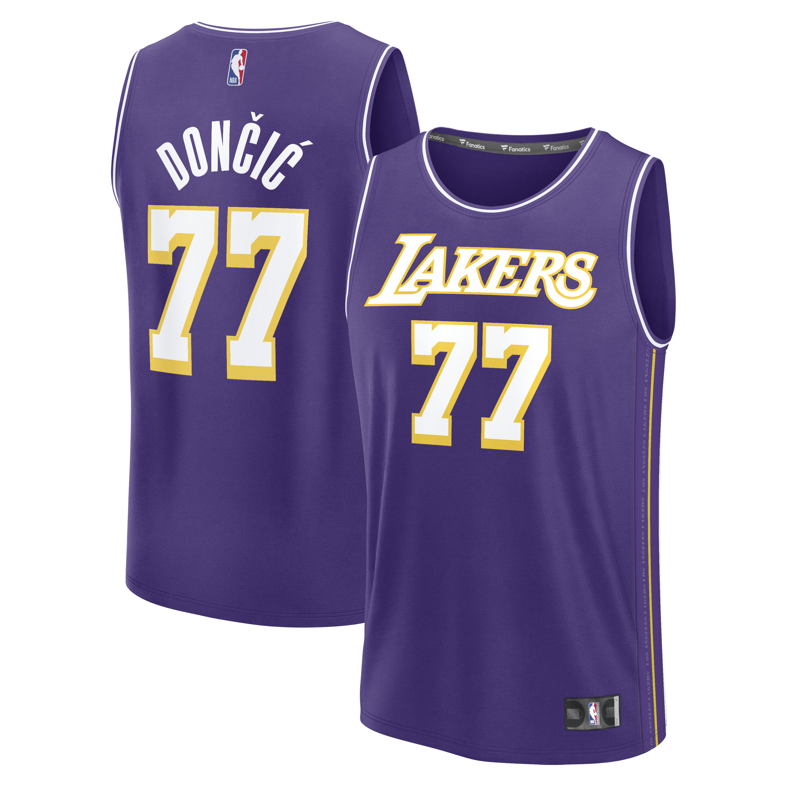 Luka Dončić Los Angeles Lakers Fanatics Fast Break Jersey - Statement Edition - Purple