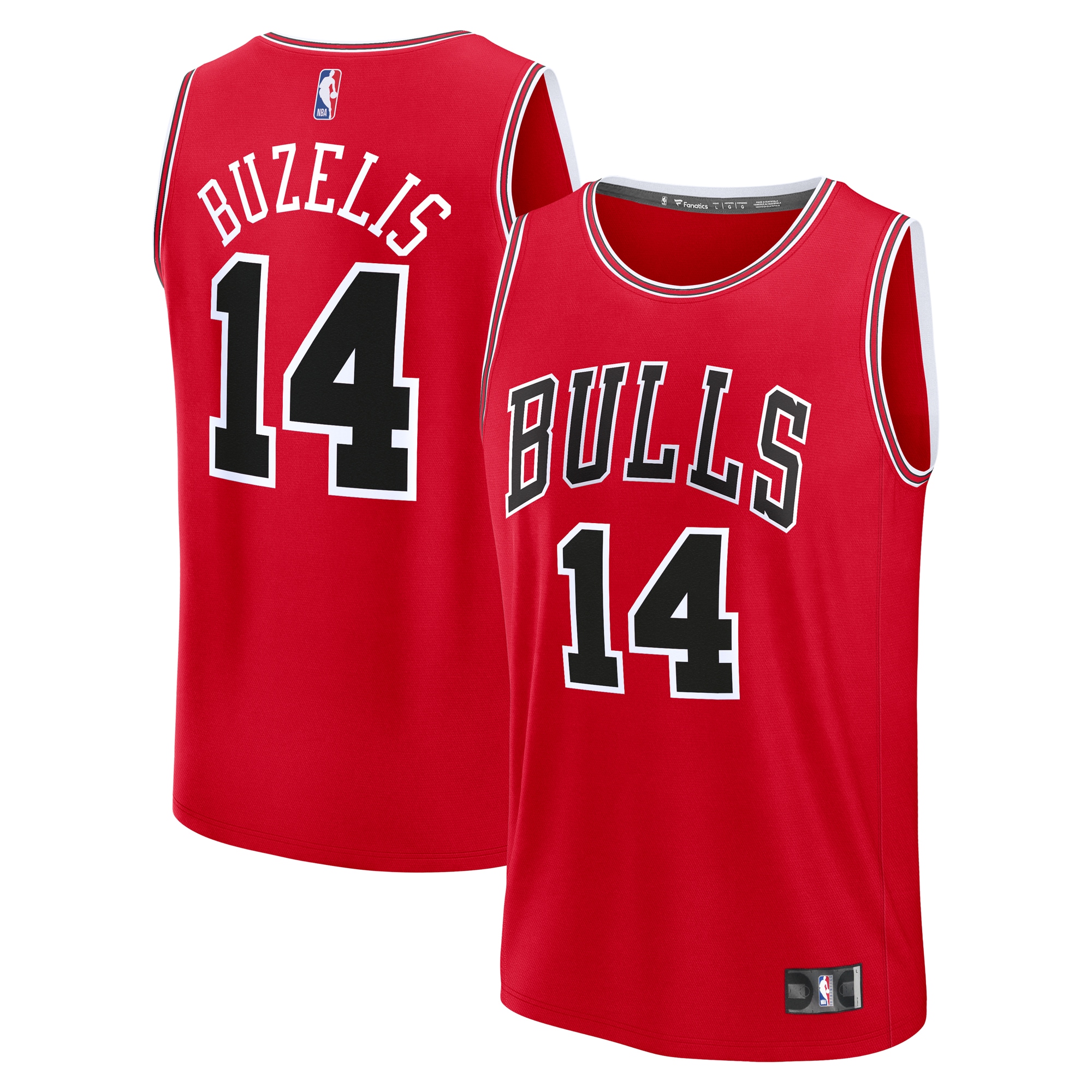 Matas Buzelis Chicago Bulls Fanatics Fast Break Player Jersey - Icon Edition - Red