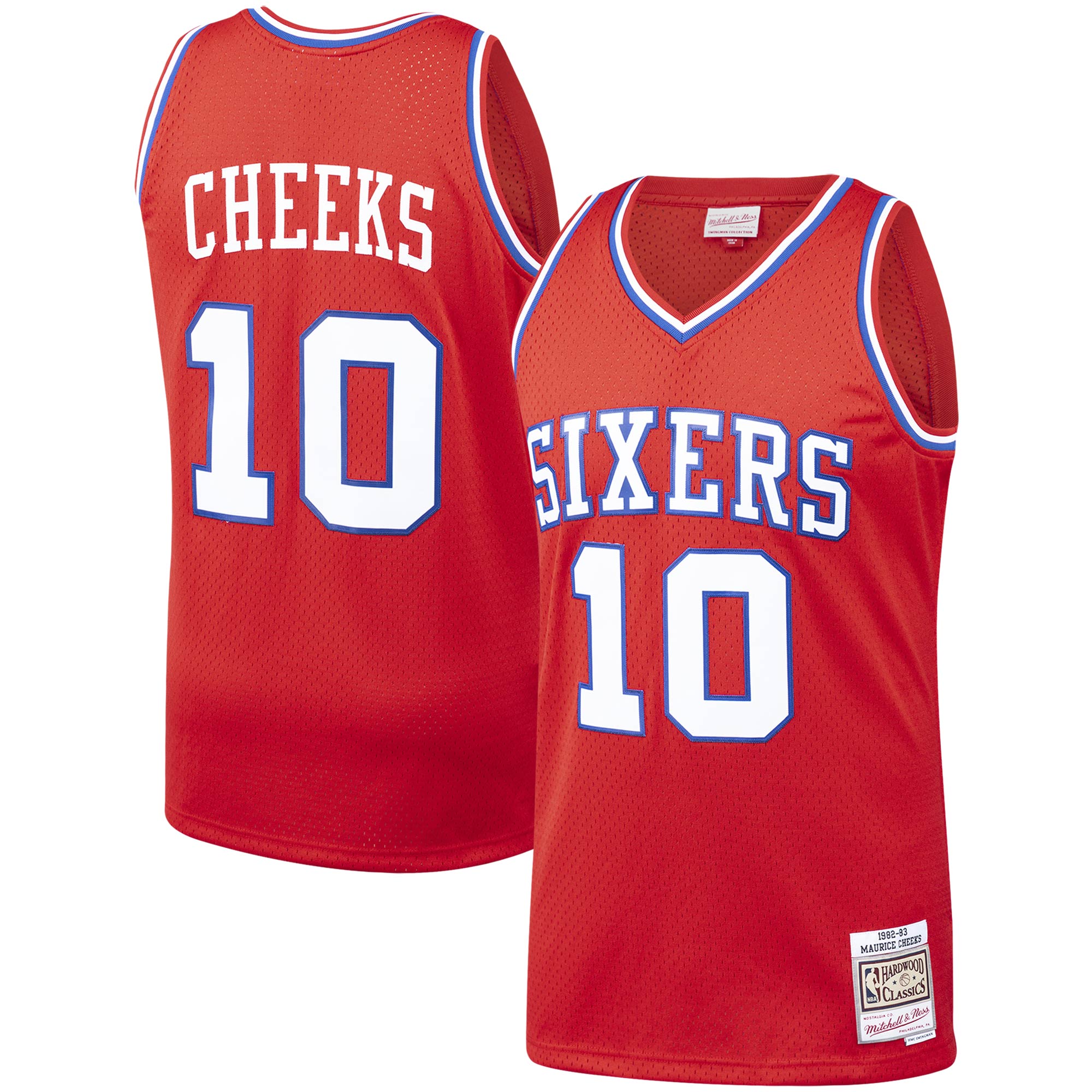 Maurice Cheeks Philadelphia 76ers Hardwood Classics Swingman Jersey - Red