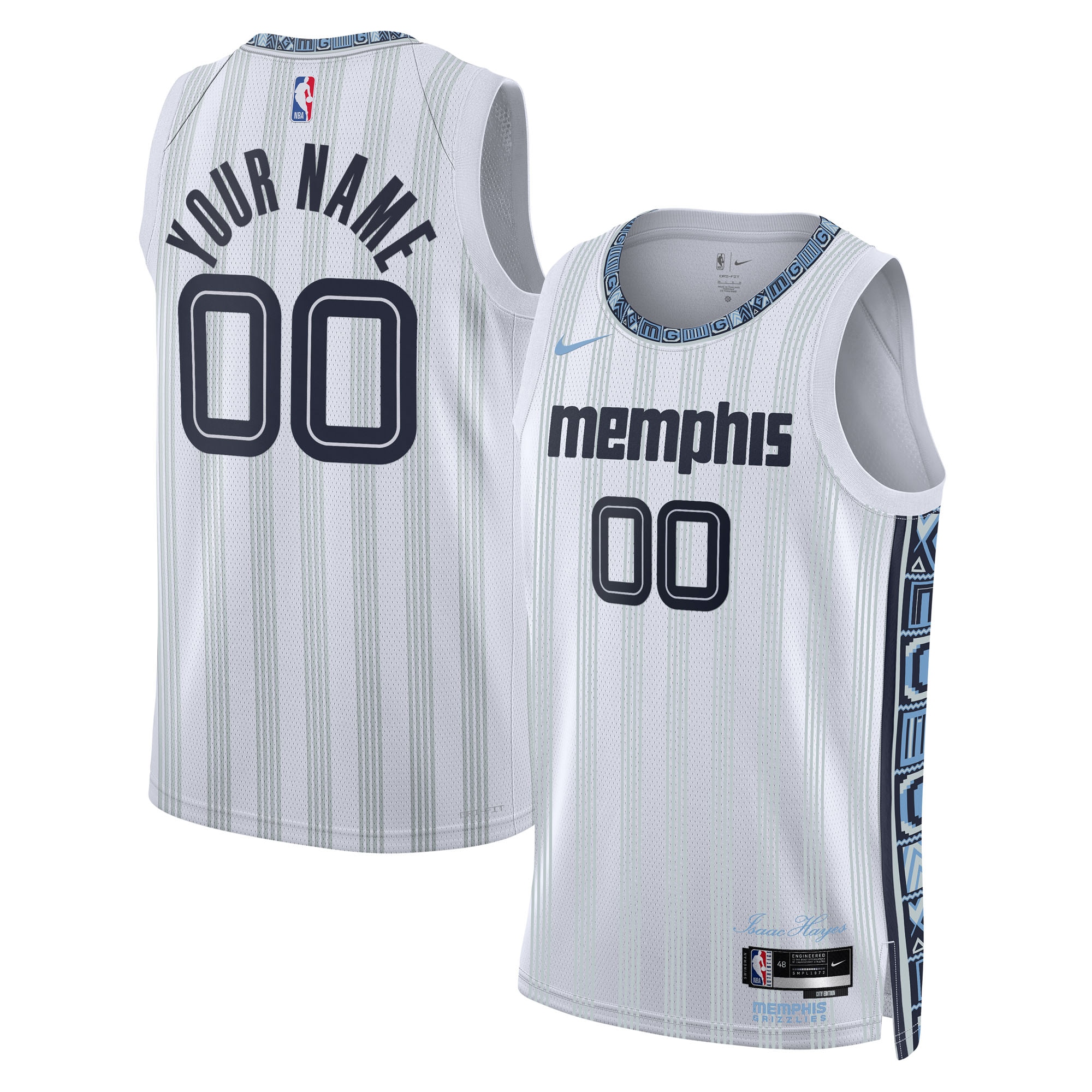 Memphis Grizzlies Unisex 2025/26 City Edition Swingman Custom Jersey - White