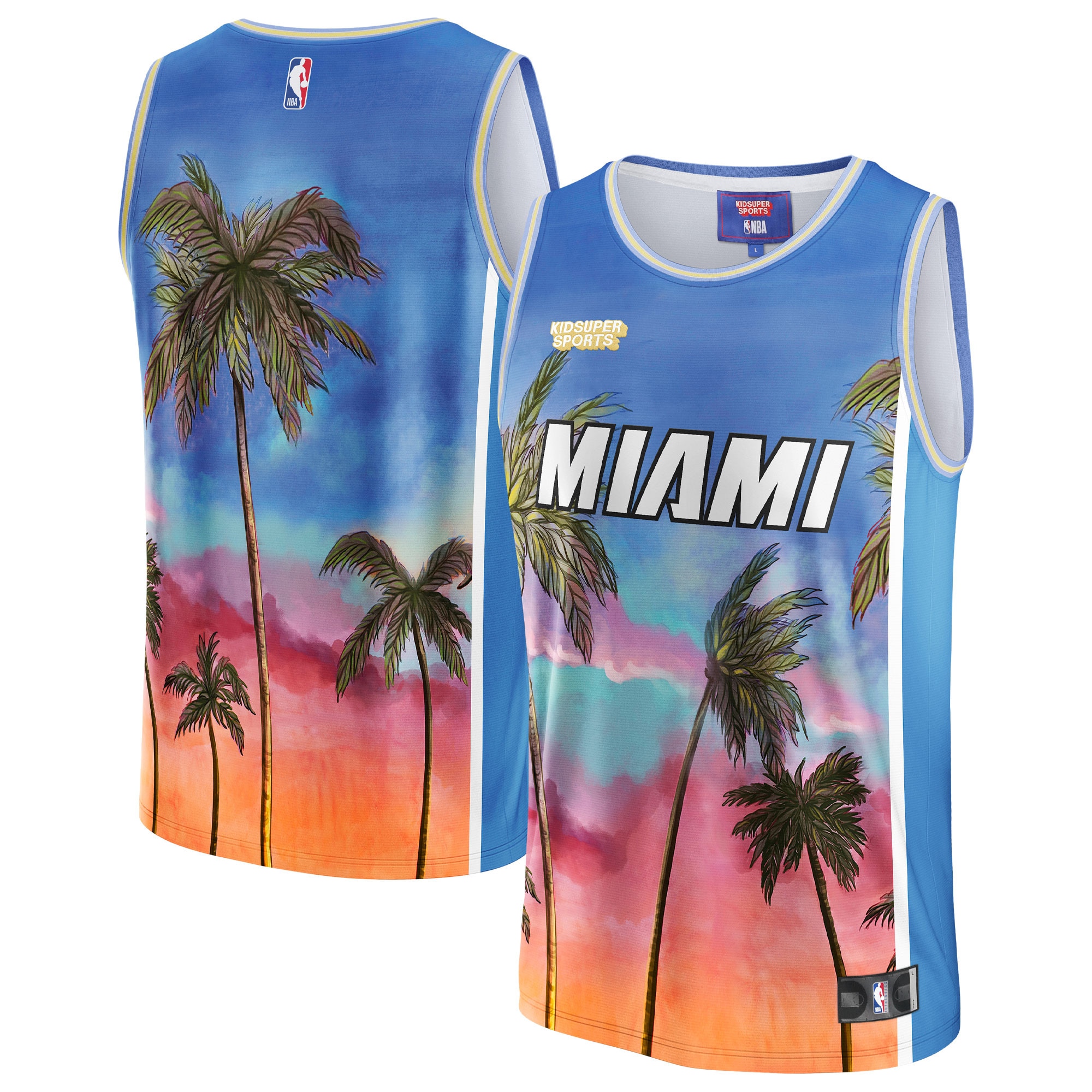 Miami Heat & KidSuper Studios by Fanatics Unisex Hometown Jersey - Blue