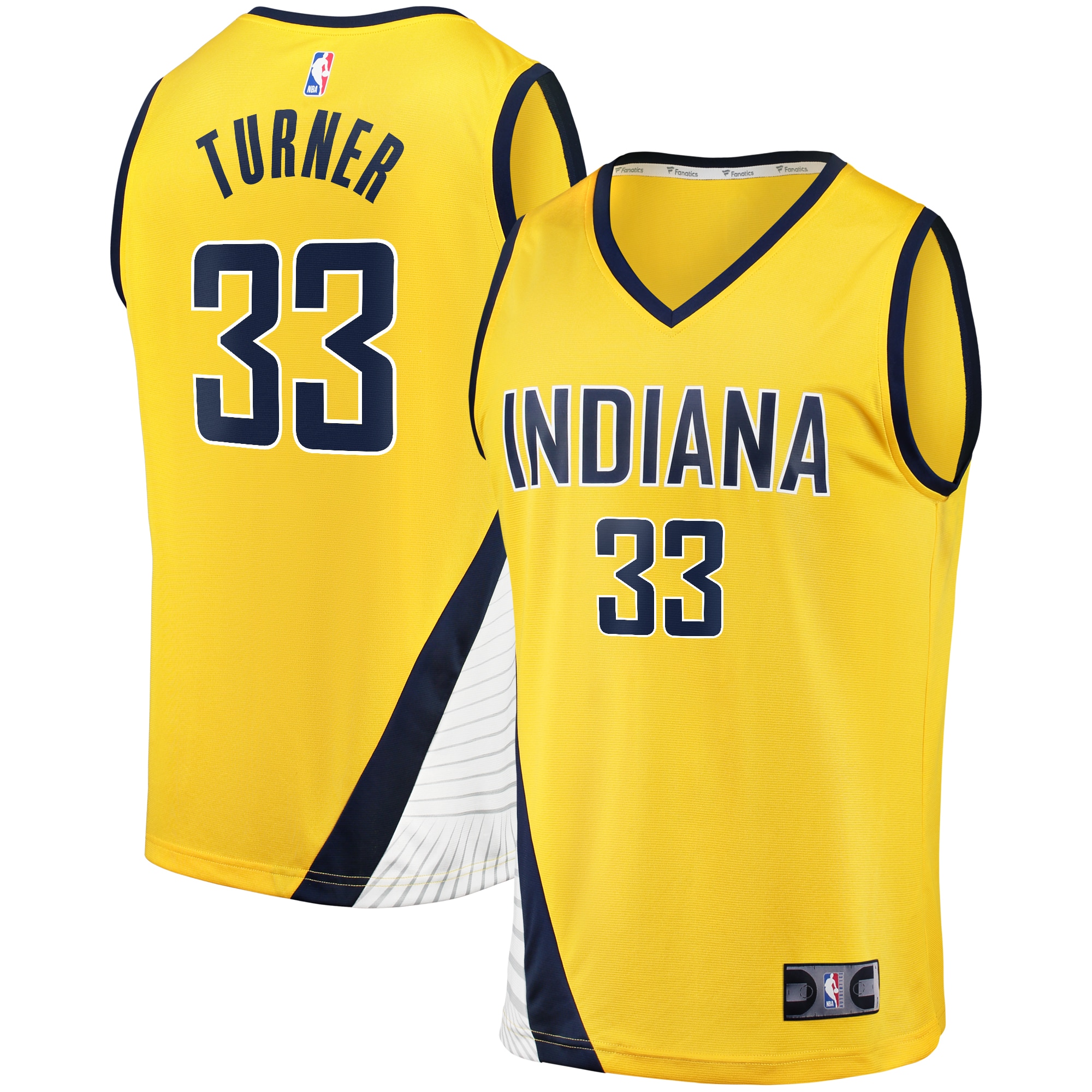 Myles Turner Indiana Pacers Fanatics Fast Break Jersey - Statement Edition - Gold