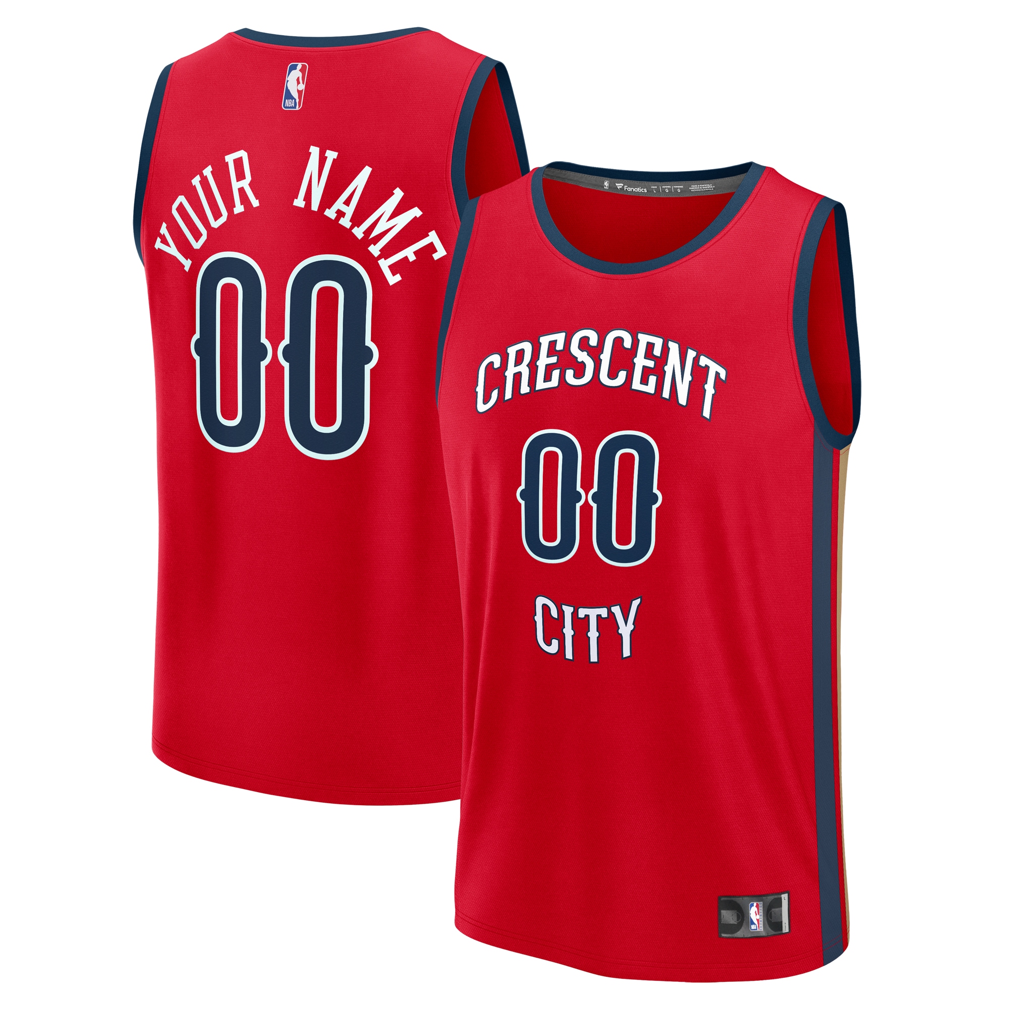 New Orleans Pelicans Fanatics Fast Break Custom Jersey - Statement Edition