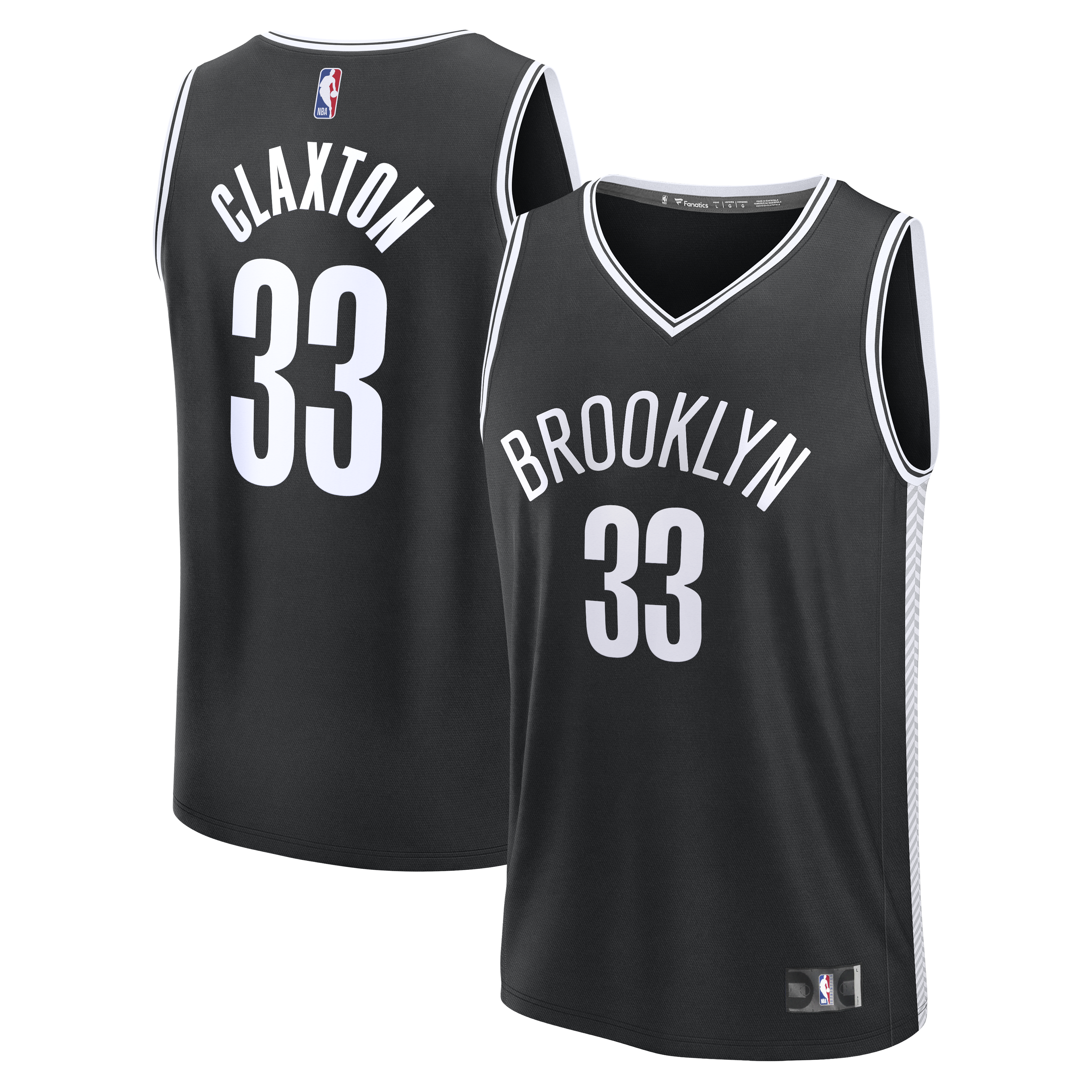 Nic Claxton Brooklyn Nets Fanatics Fast Break Jersey - Black - Icon Edition