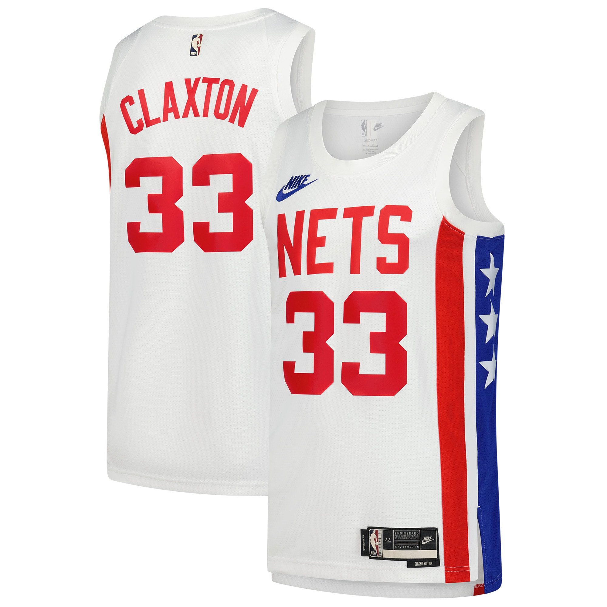 Nic Claxton Brooklyn Nets Swingman Jersey - Classic Edition - White
