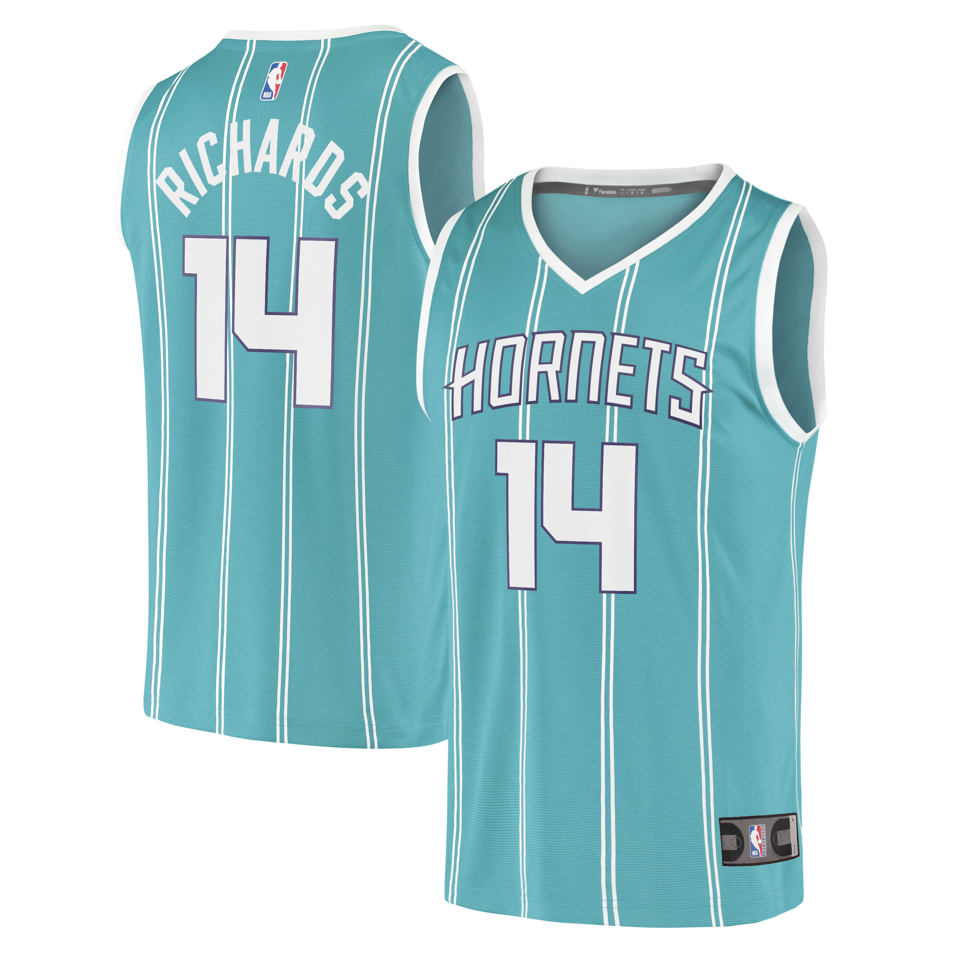 Nick Richards Charlotte Hornets Fanatics Fast Break Jersey - Icon Edition - Teal