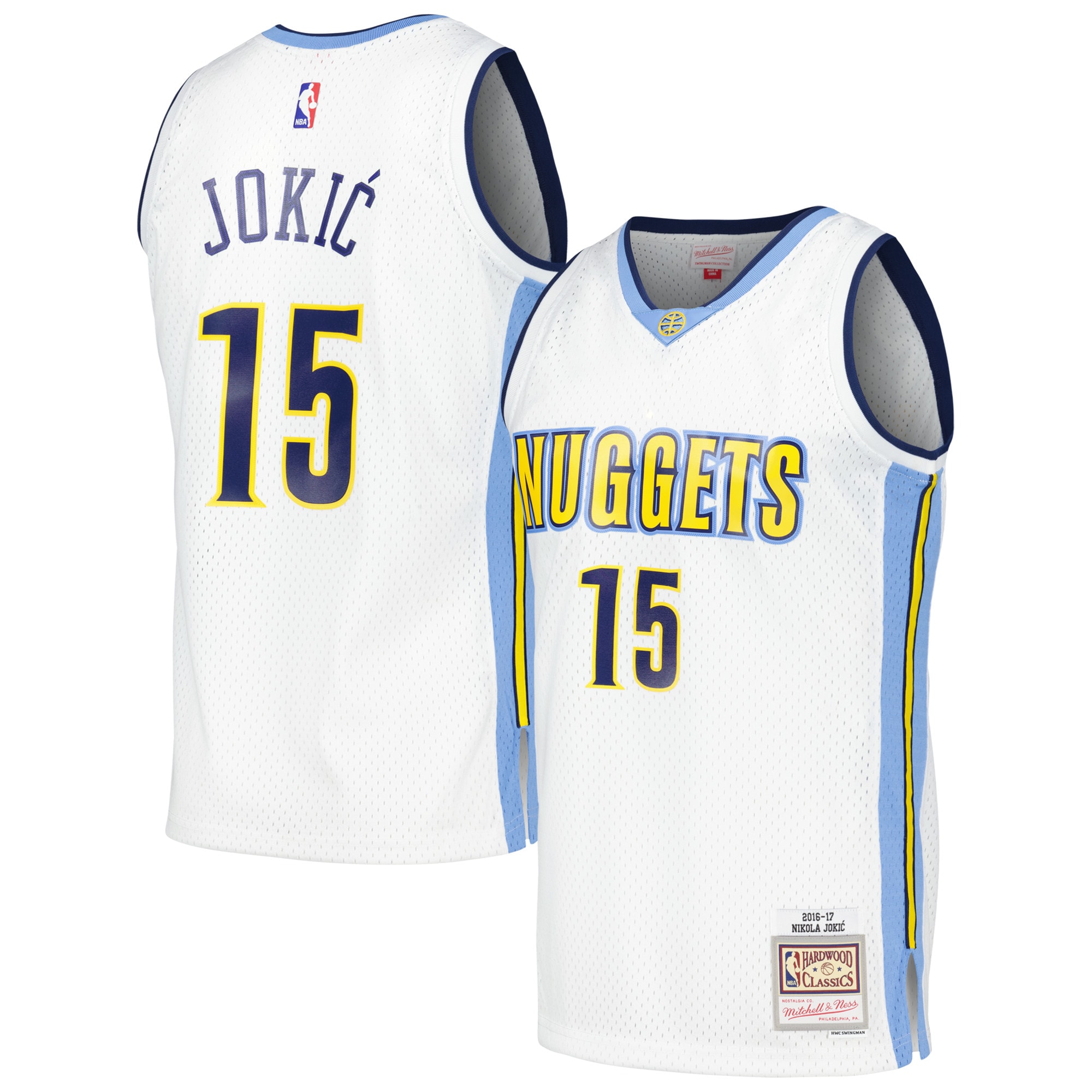 Nikola Jokic Denver Nuggets 2016/17 Throwback Swingman Jersey - White