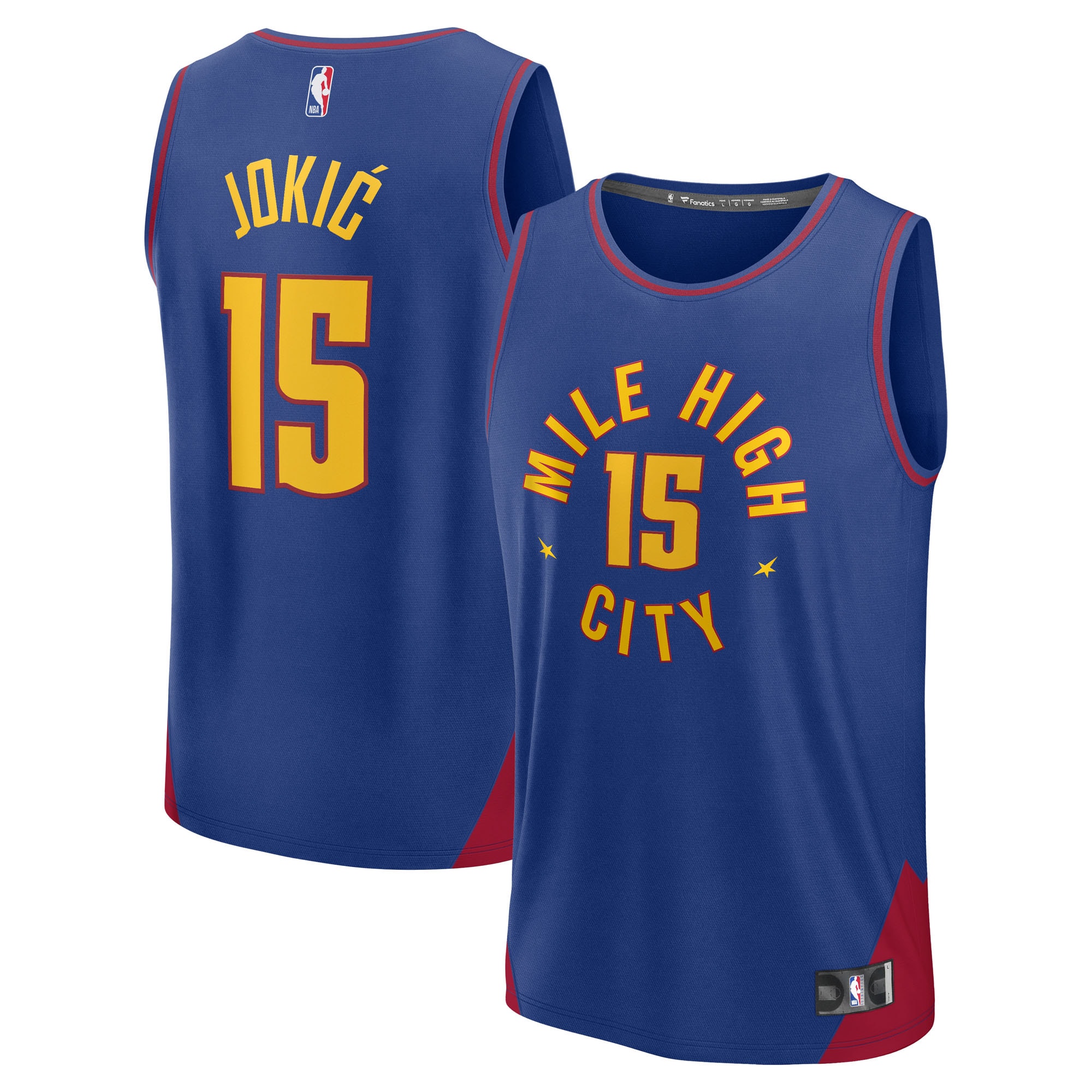 Nikola Jokic Denver Nuggets Fanatics Fast Break Player Jersey - Statement Edition - Blue