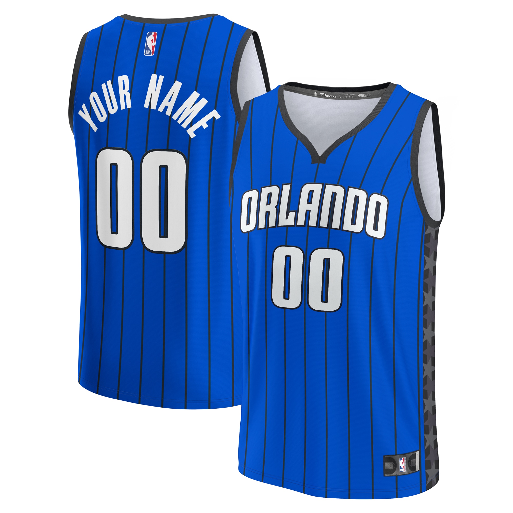  Orlando Magic Fanatics Fast Break Custom Jersey - Blue - Statement Edition