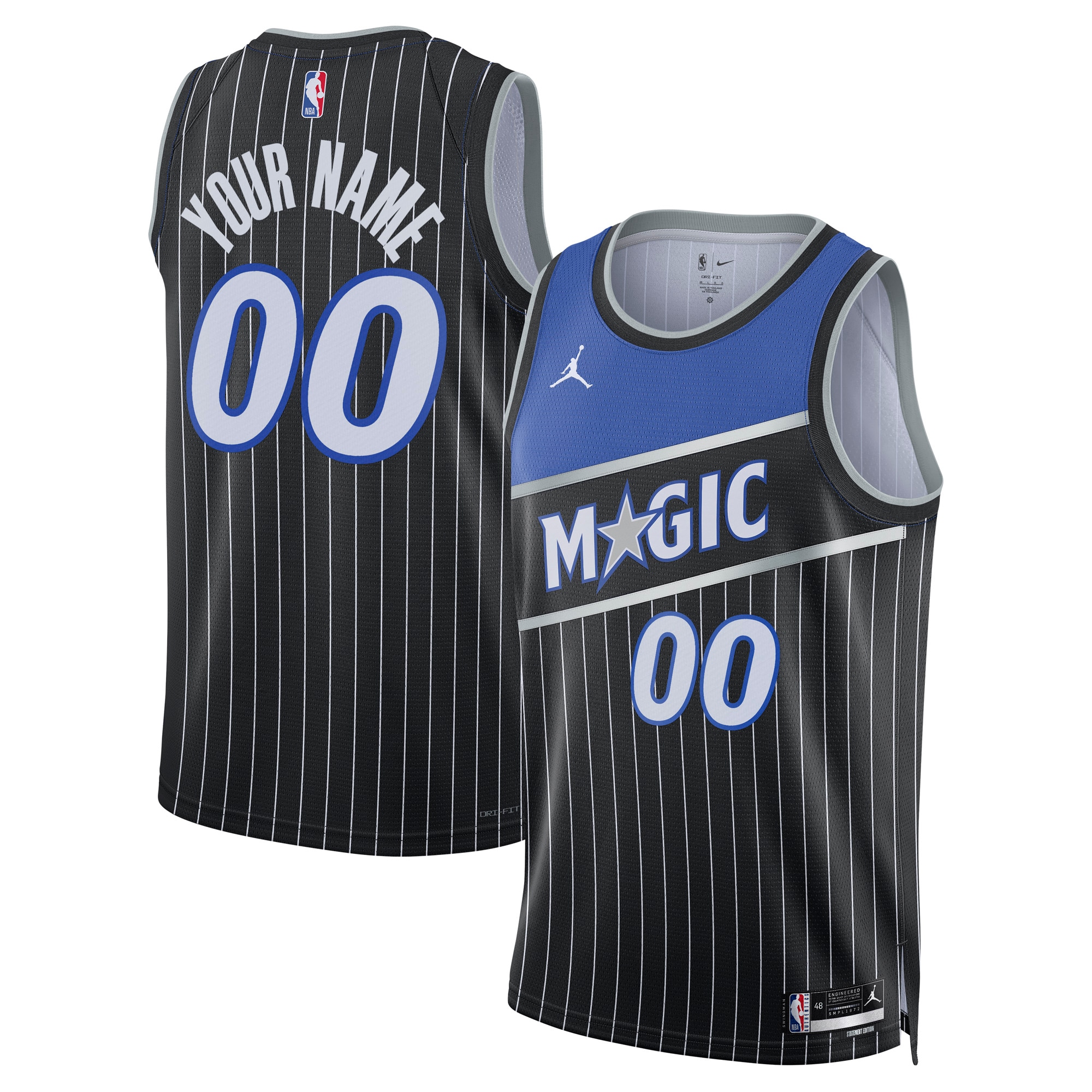 Orlando Magic Jordan Brand Unisex Swingman Custom Jersey - Statement Edition - Black