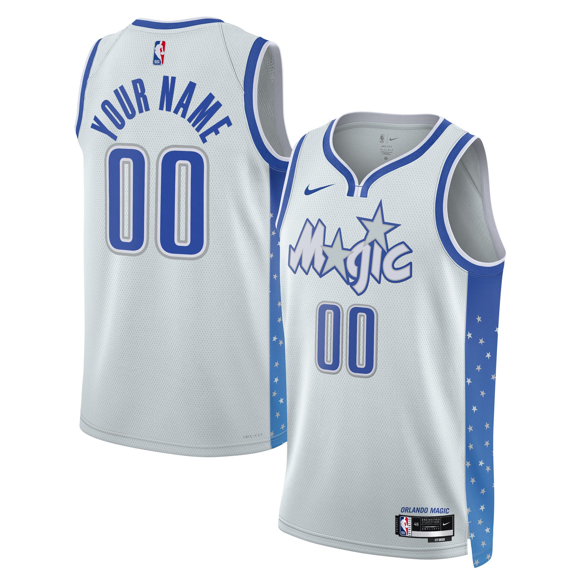 Orlando Magic Unisex 2025/26 City Edition Swingman Custom Jersey - Silver