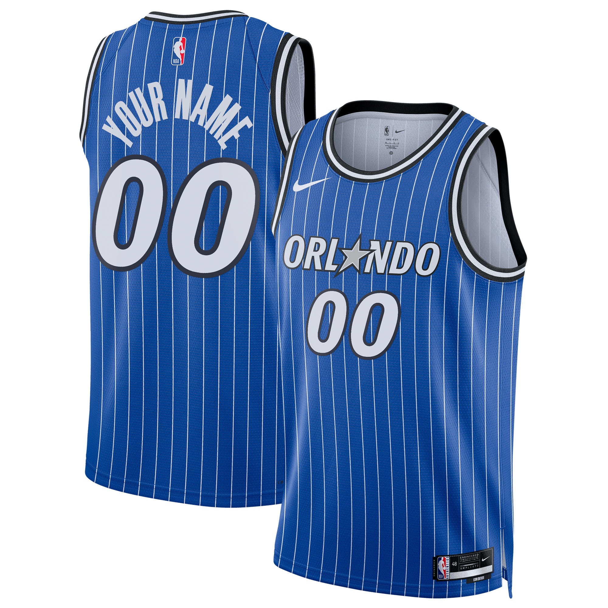 Orlando Magic Unisex Swingman Custom Jersey - Icon Edition - Blue