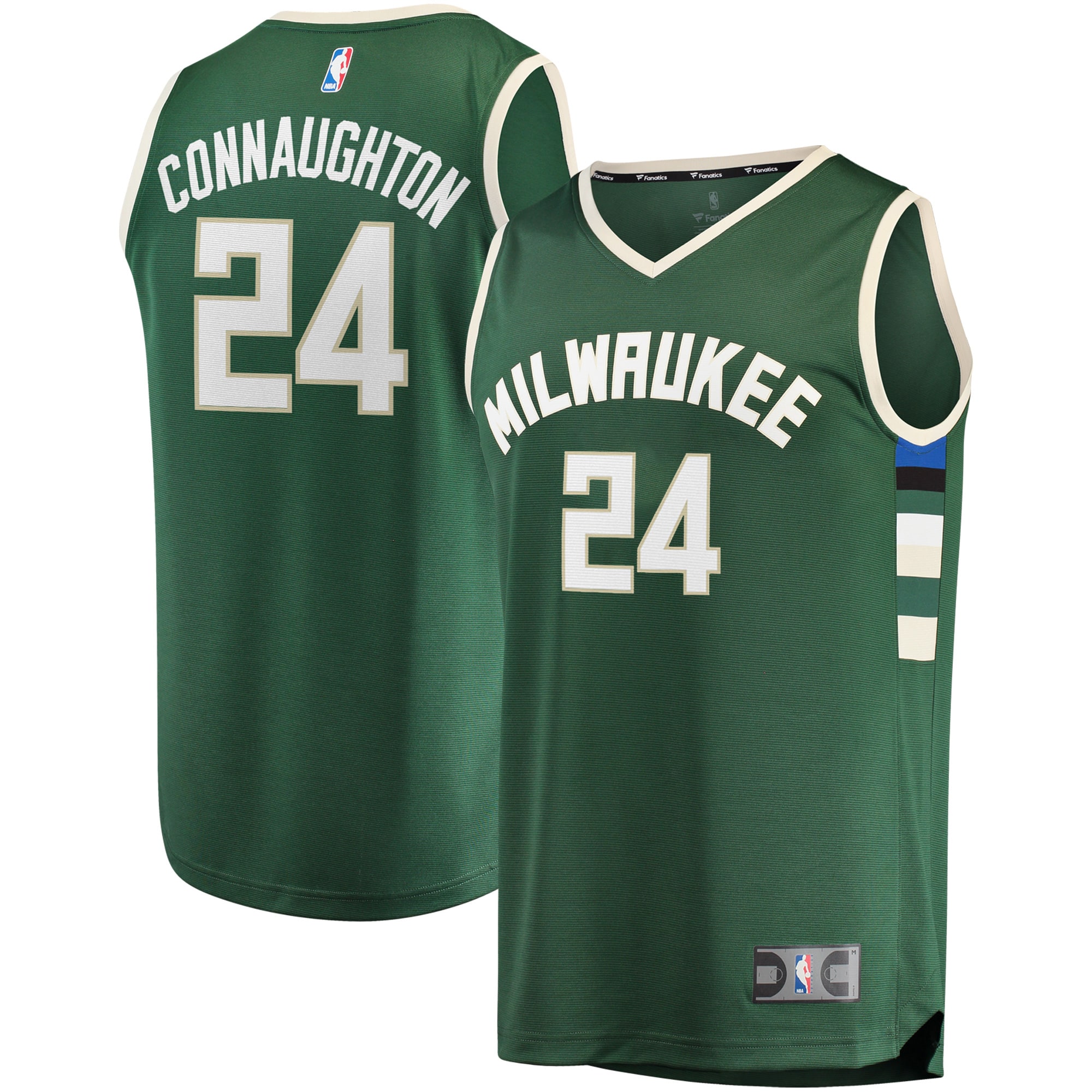 Pat Connaughton Milwaukee Bucks Fanatics Fast Break Jersey - Icon Edition - Hunter Green