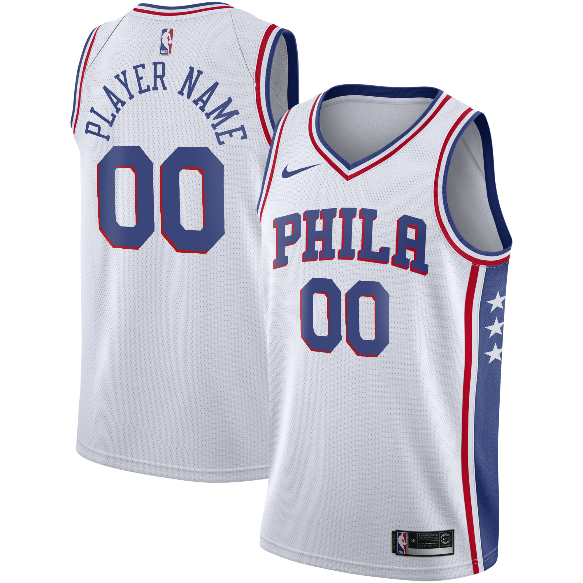 Philadelphia 76ers 2020/21 Swingman Custom Jersey - Association Edition