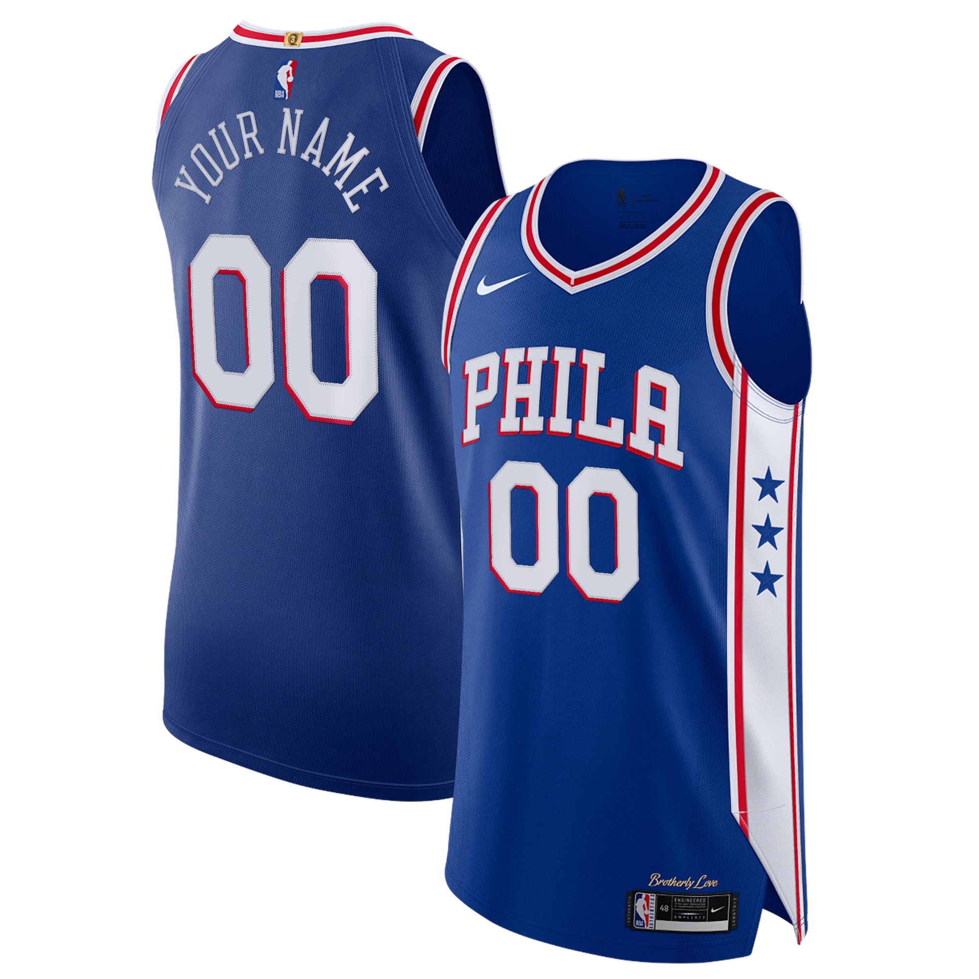 Philadelphia 76ers Custom Jersey - Icon Edition - Royal