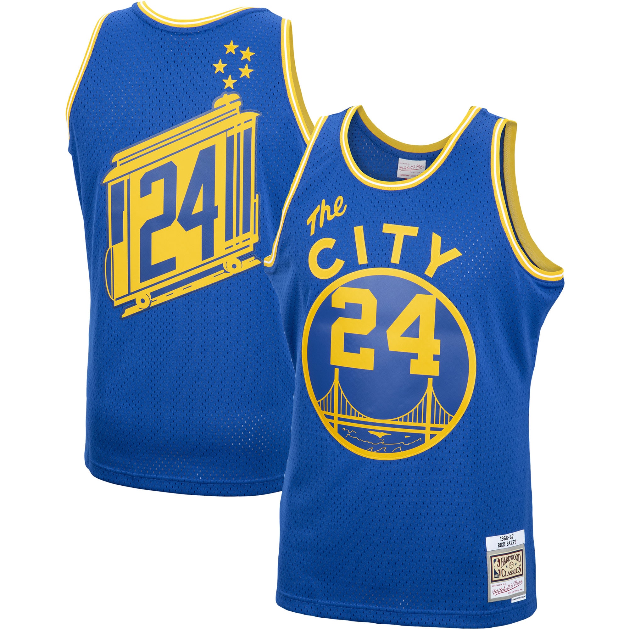 Rick Barry Golden State Warriors 1966/67 Hardwood Classics Swingman Jersey - Royal