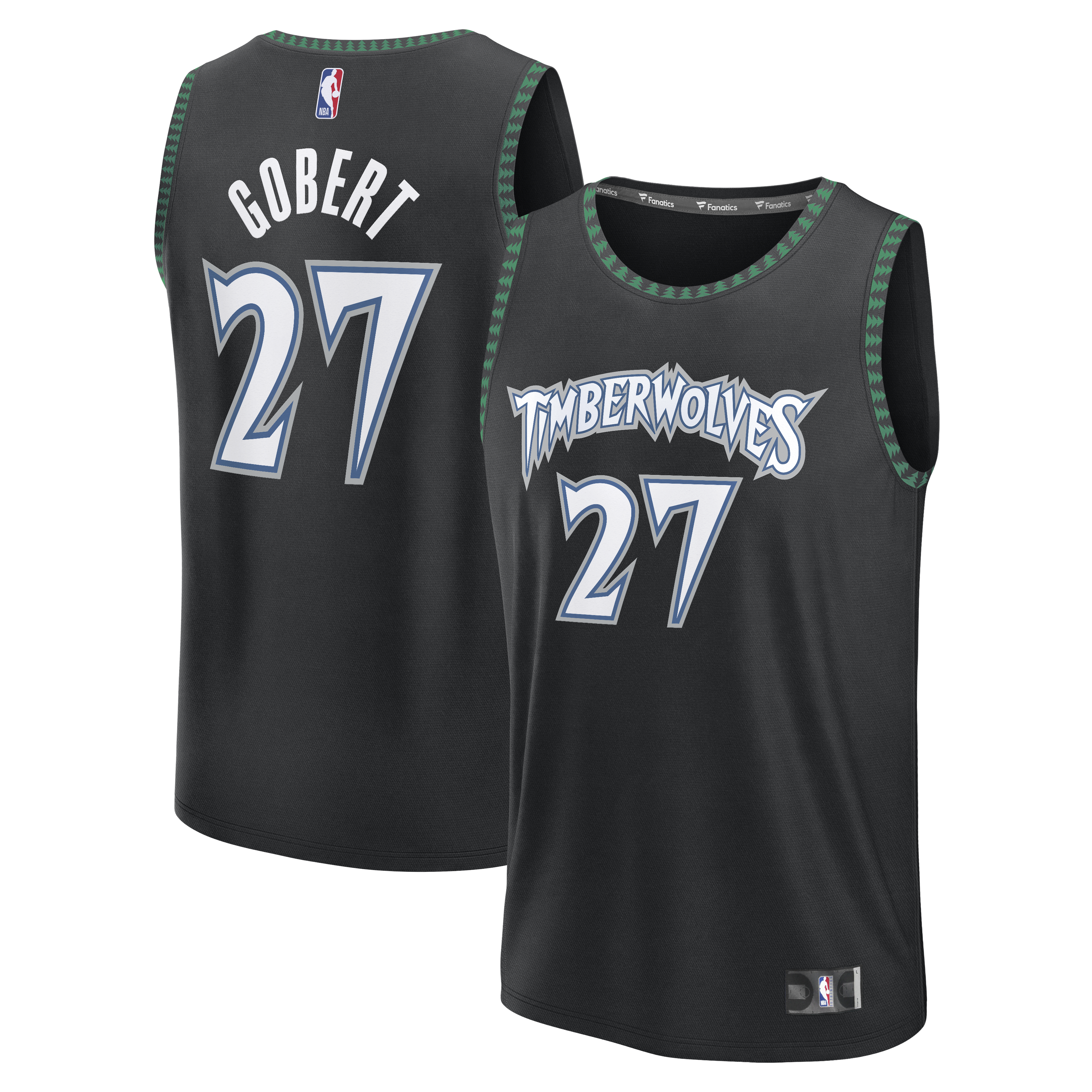 Rudy Gobert Minnesota Timberwolves Fanatics Fast Break Jersey - Classic Edition - Black